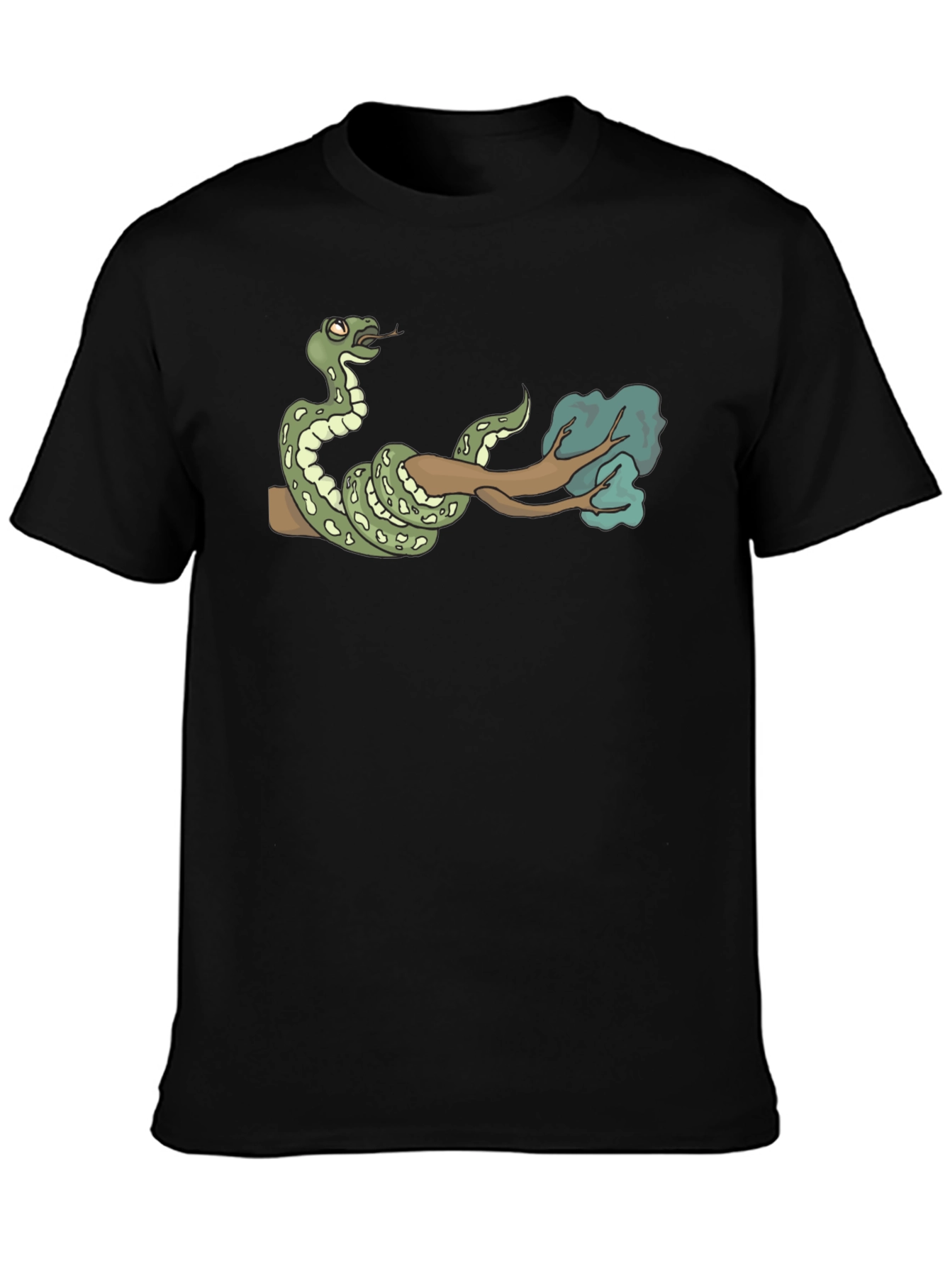 Snake On Branch Graphic T-Shirt - Cool Design!
