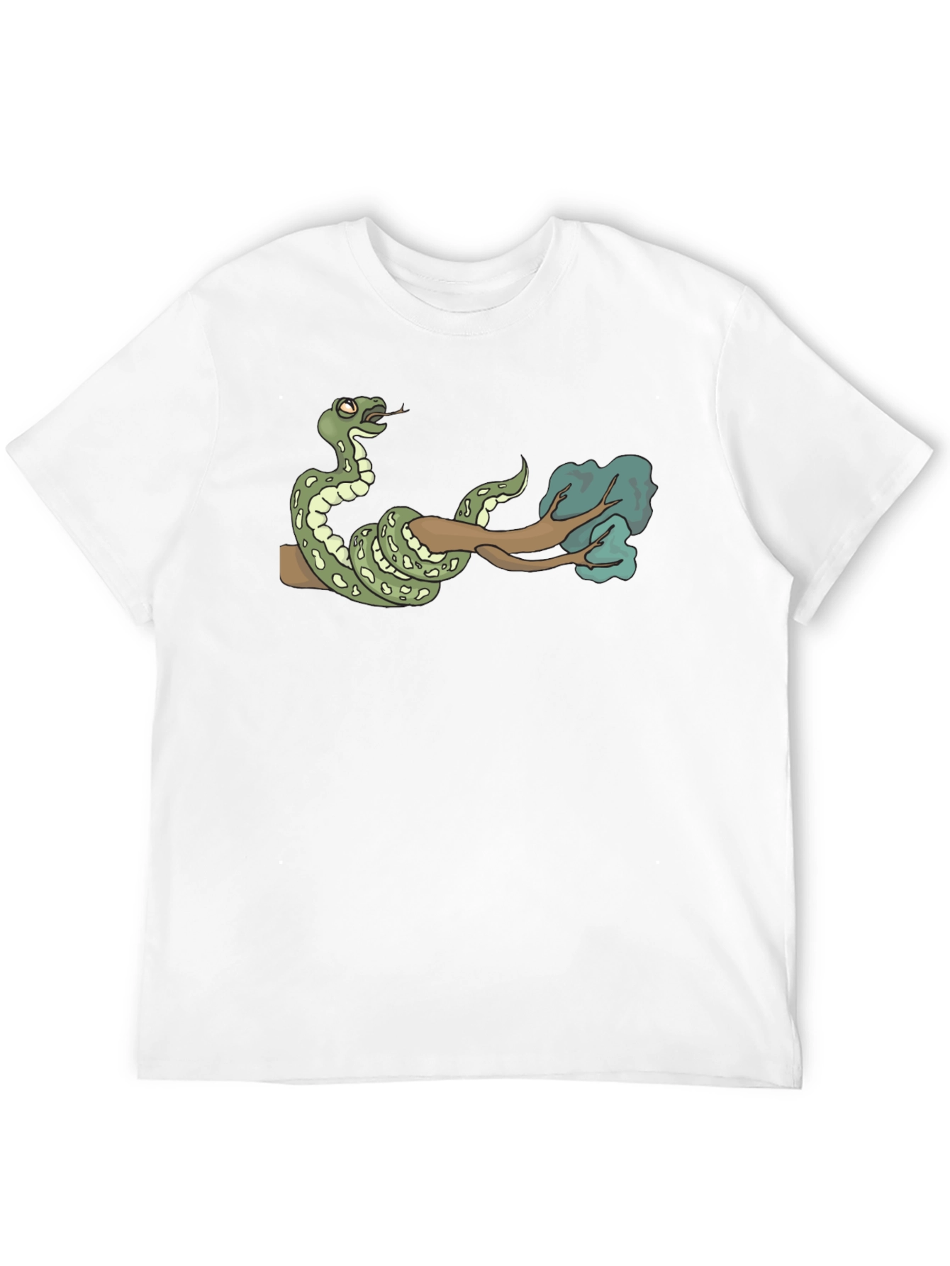 Snake On Branch Graphic T-Shirt - Cool Design!