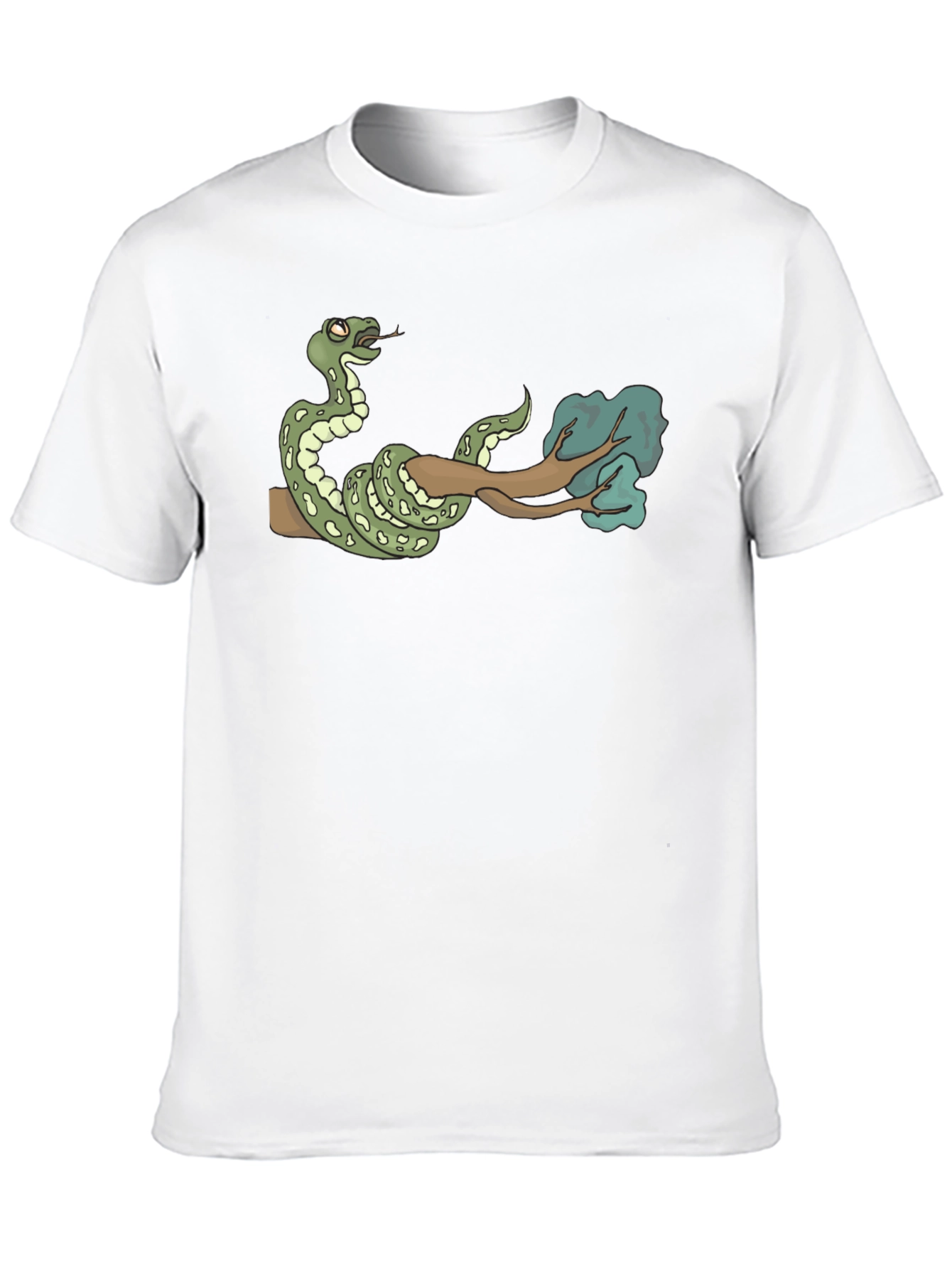Snake On Branch Graphic T-Shirt - Cool Design!