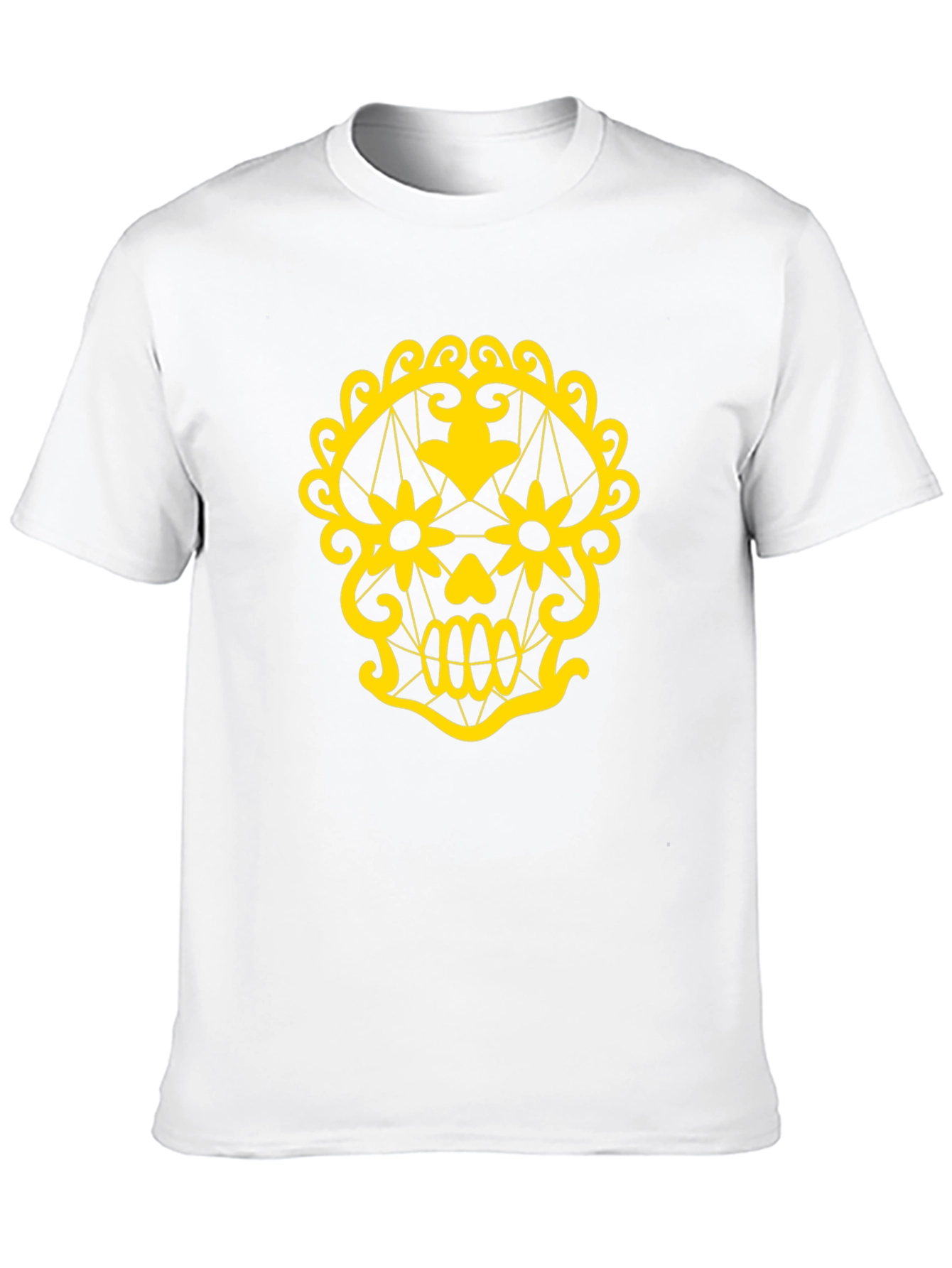 Skull Graphic Tee - Black Cotton T-Shirt