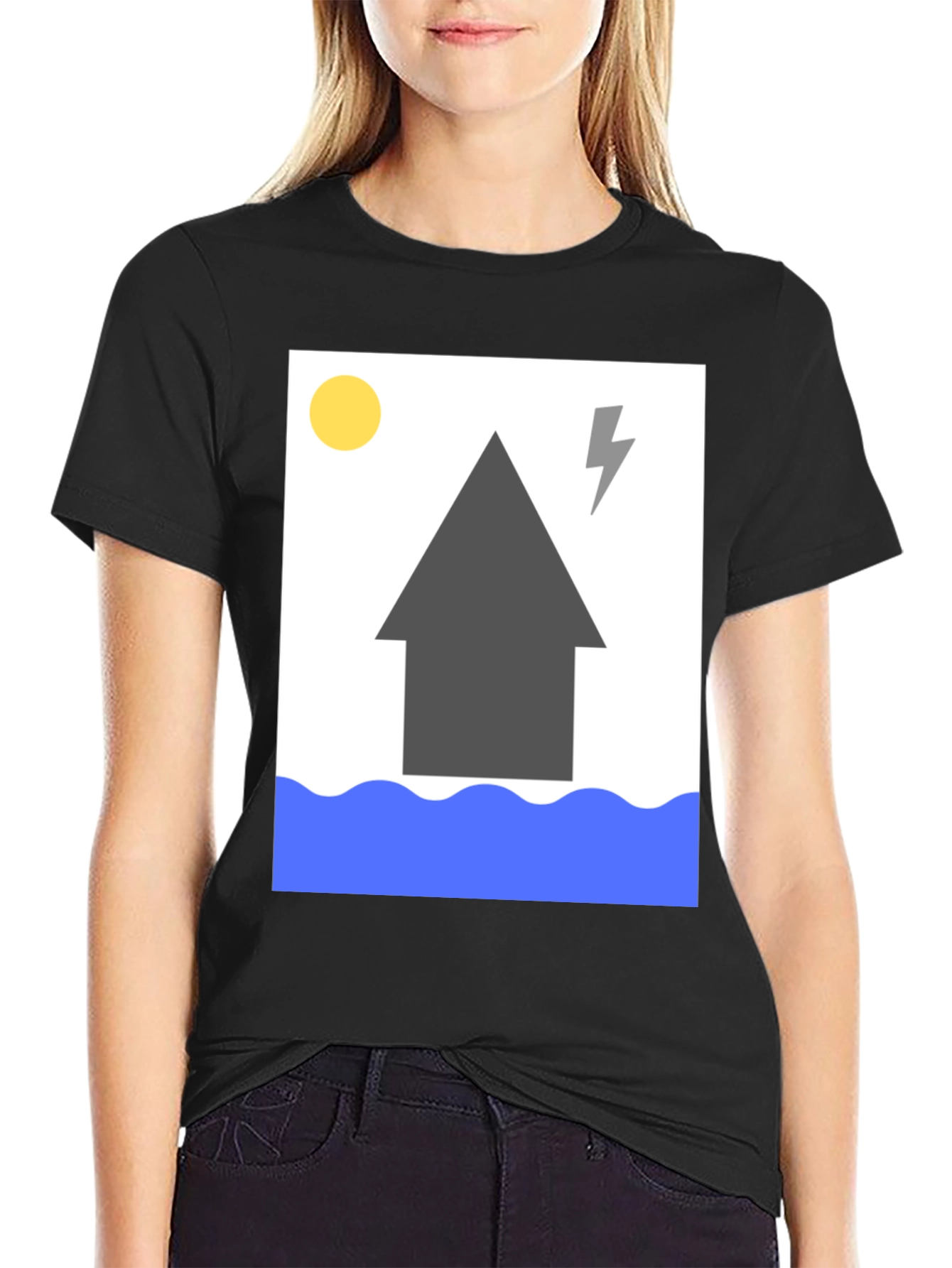 Humorous Flood Graphic T-Shirt