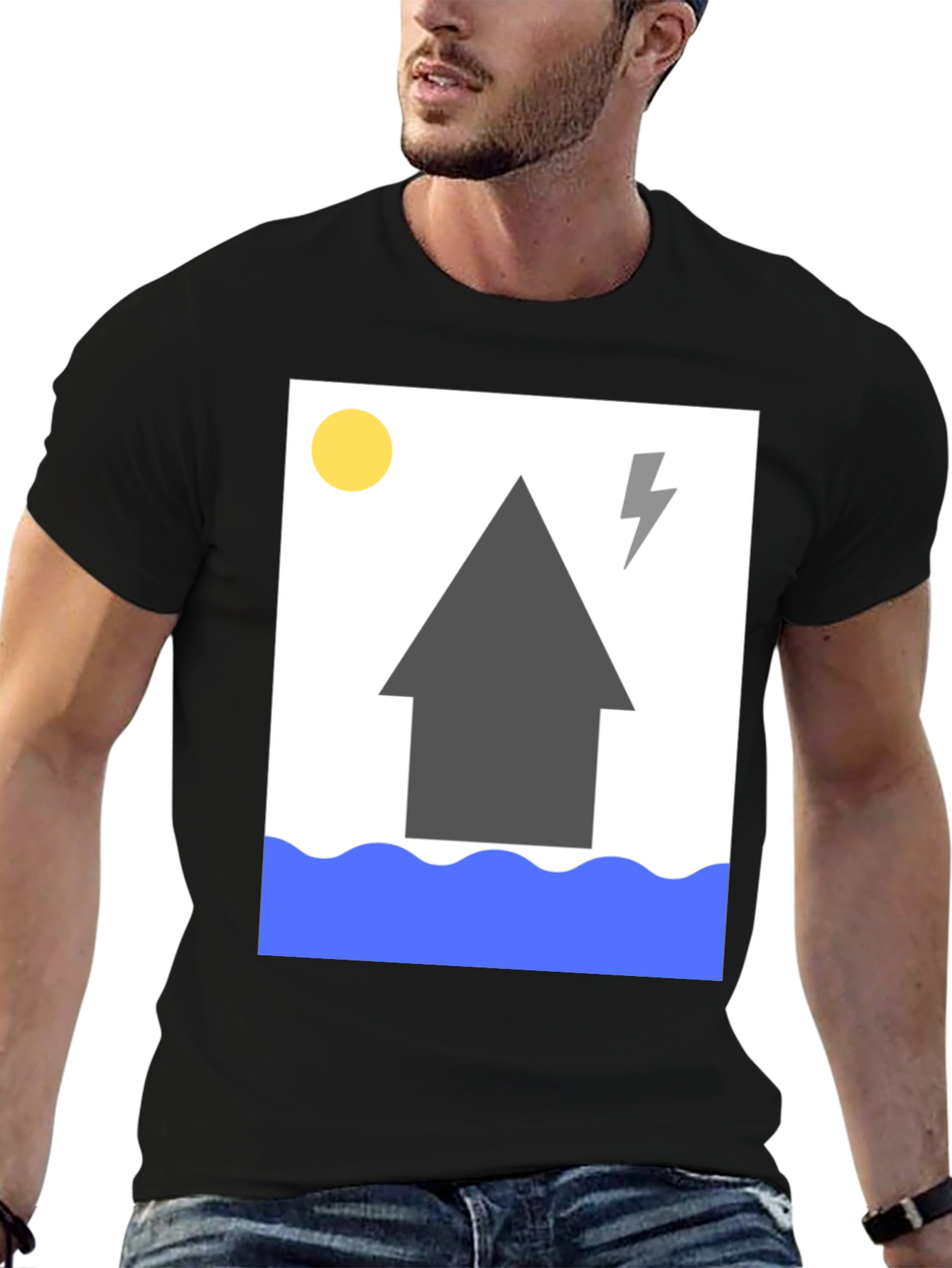 Humorous Flood Graphic T-Shirt
