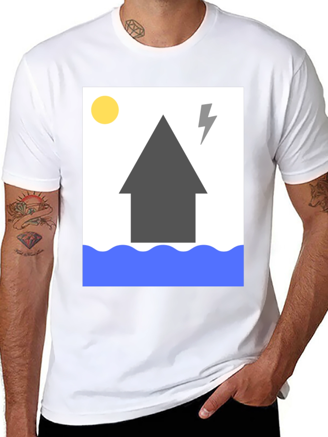 Humorous Flood Graphic T-Shirt