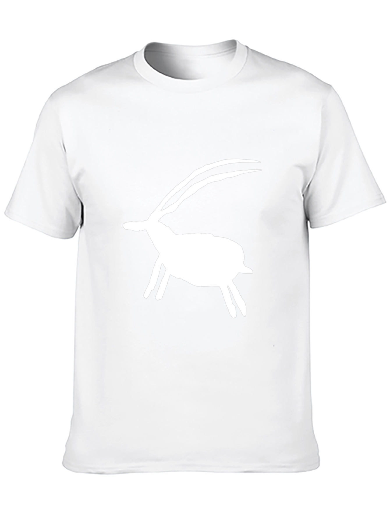 Black Tee with White Gazelle Graphic