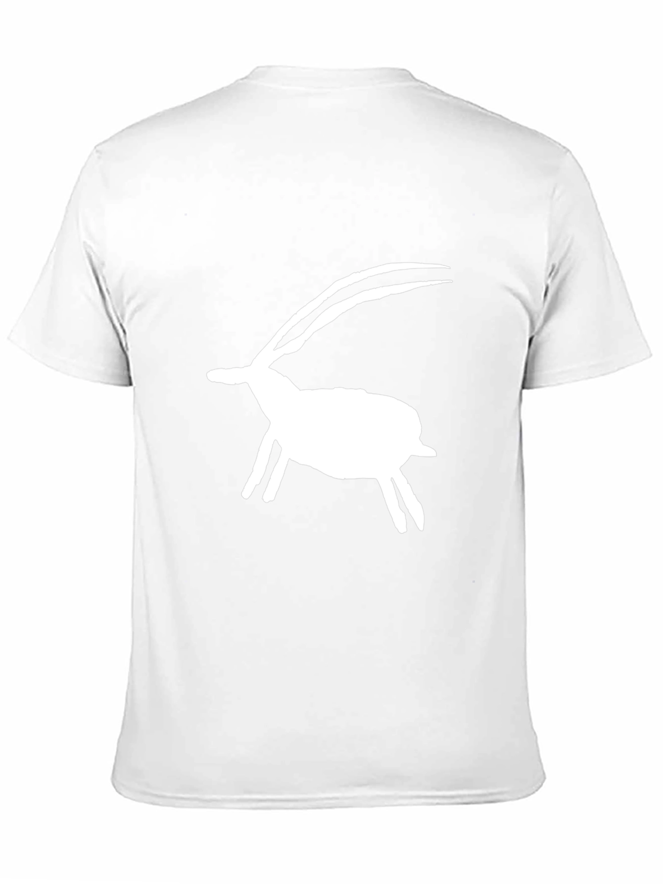 Black Tee with White Gazelle Graphic