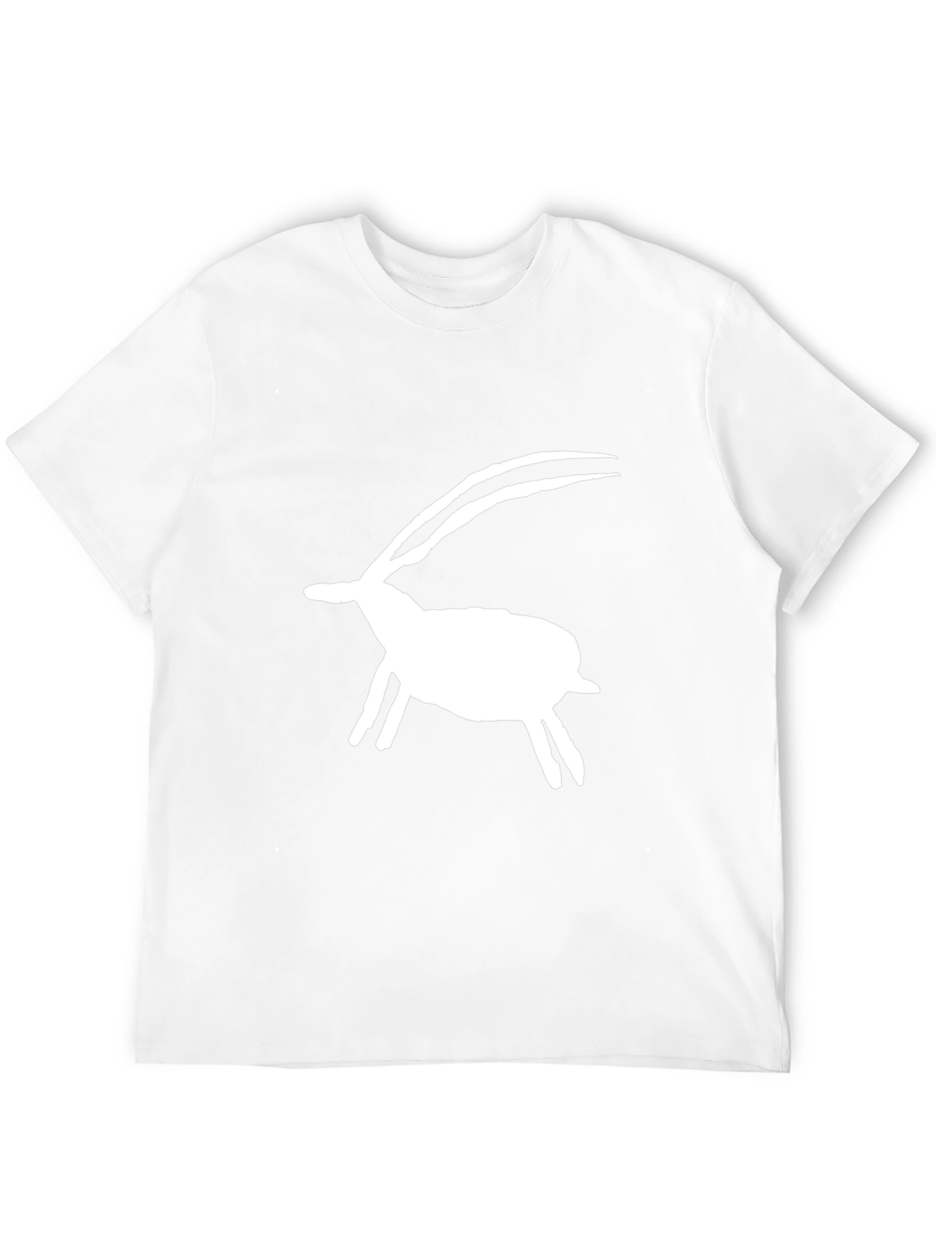 Black Tee with White Gazelle Graphic