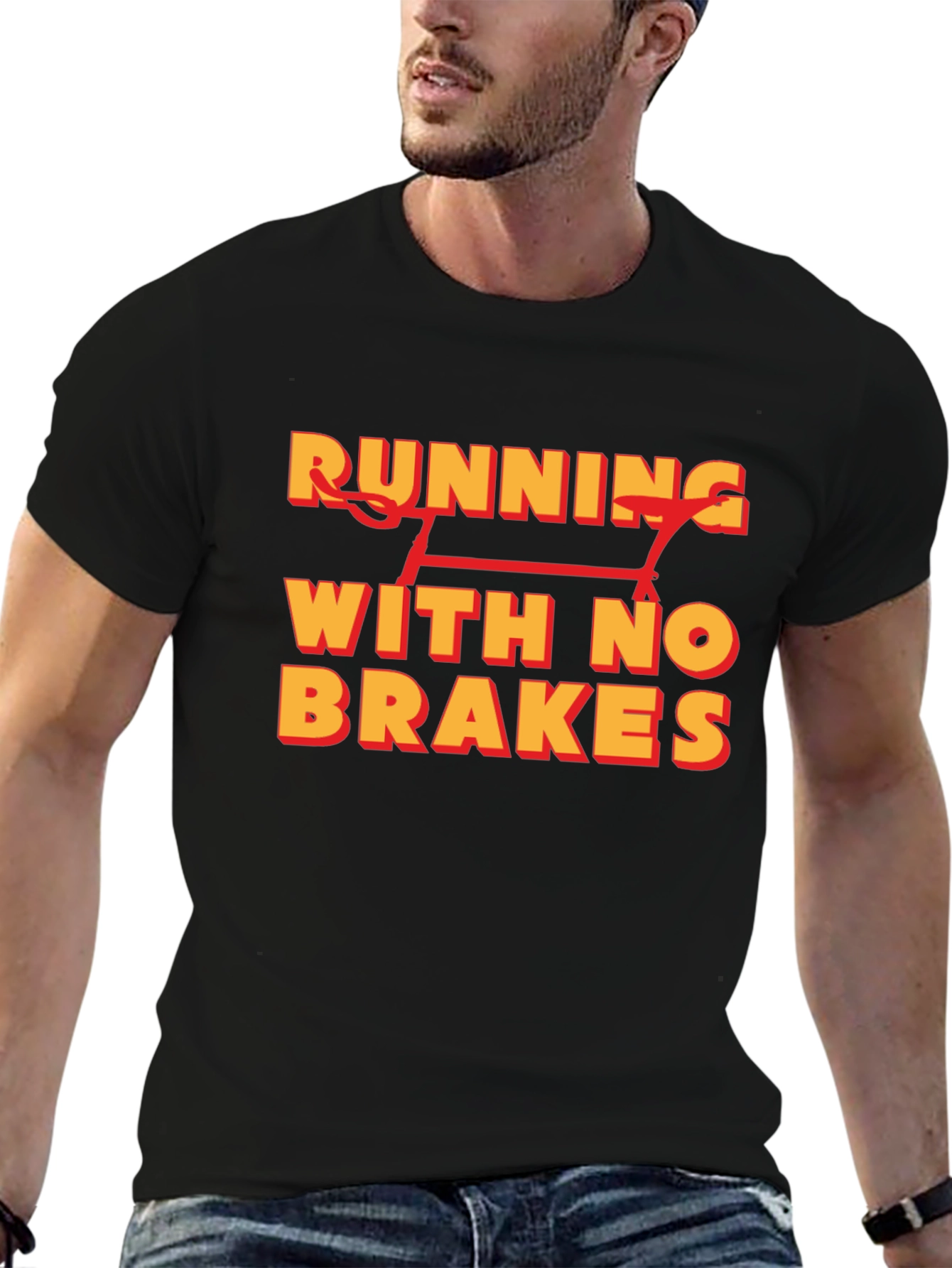 Running With No Brakes Graphic T-Shirt