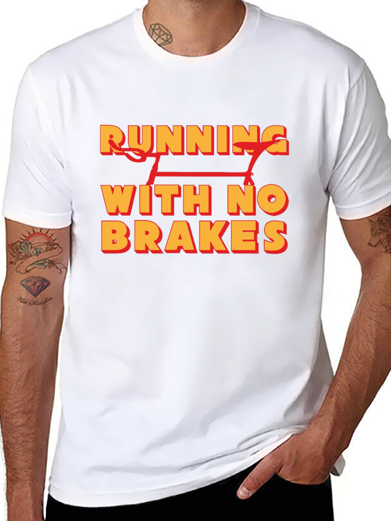 Running With No Brakes Graphic T-Shirt