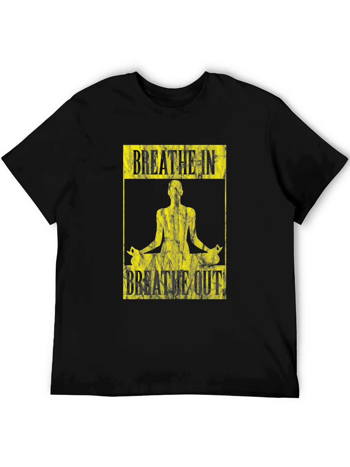 Breathe In Breathe Out Yoga Black T-Shirt