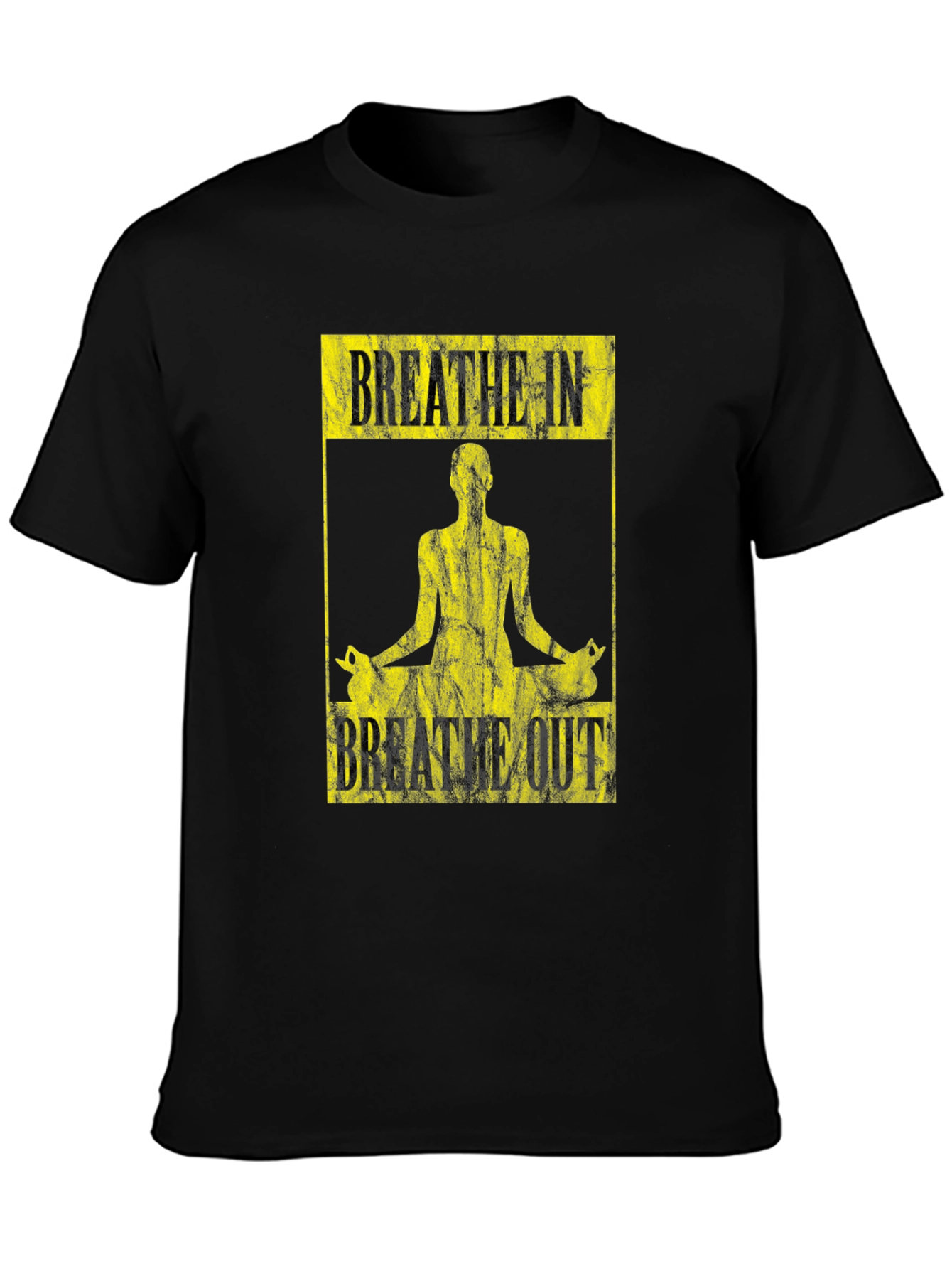 Breathe In Breathe Out Yoga Black T-Shirt