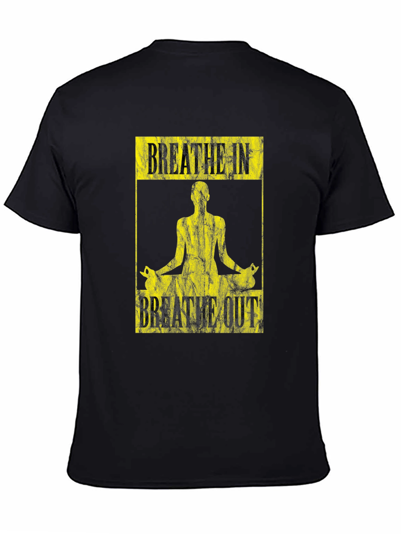 Breathe In Breathe Out Yoga Black T-Shirt