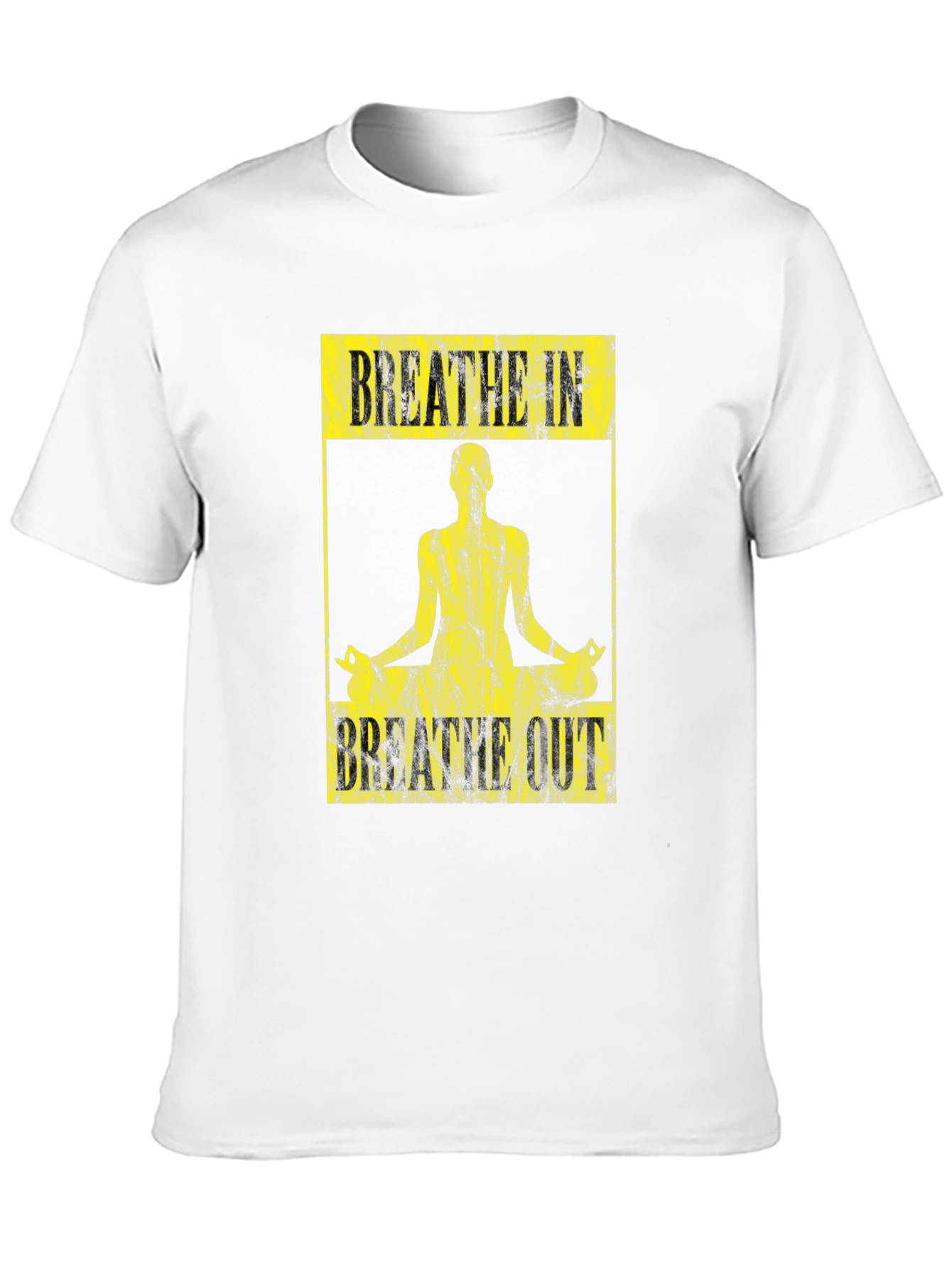 Breathe In Breathe Out Yoga Black T-Shirt