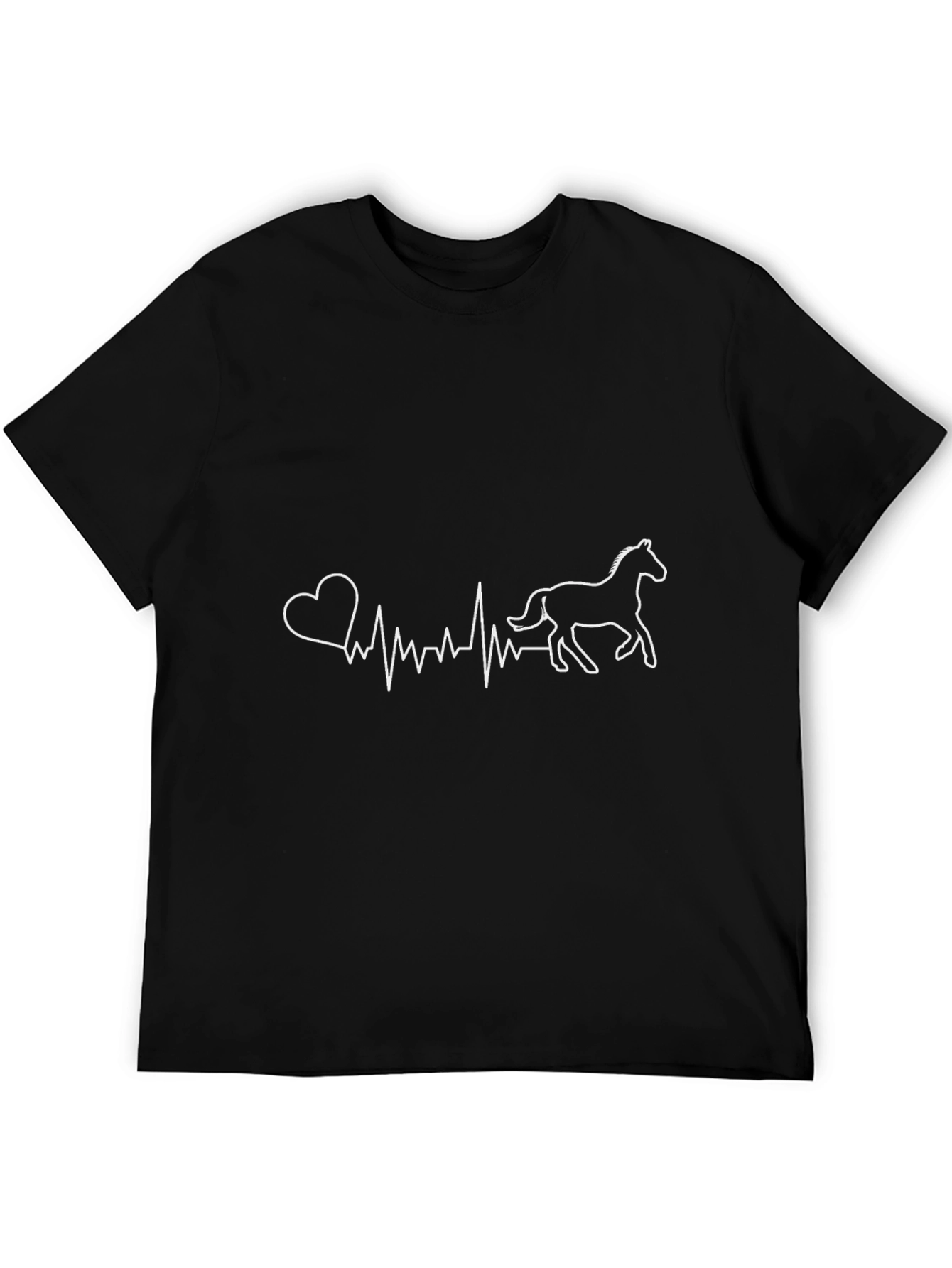 Horse Lover Heartbeat T-Shirt - Equestrian Style