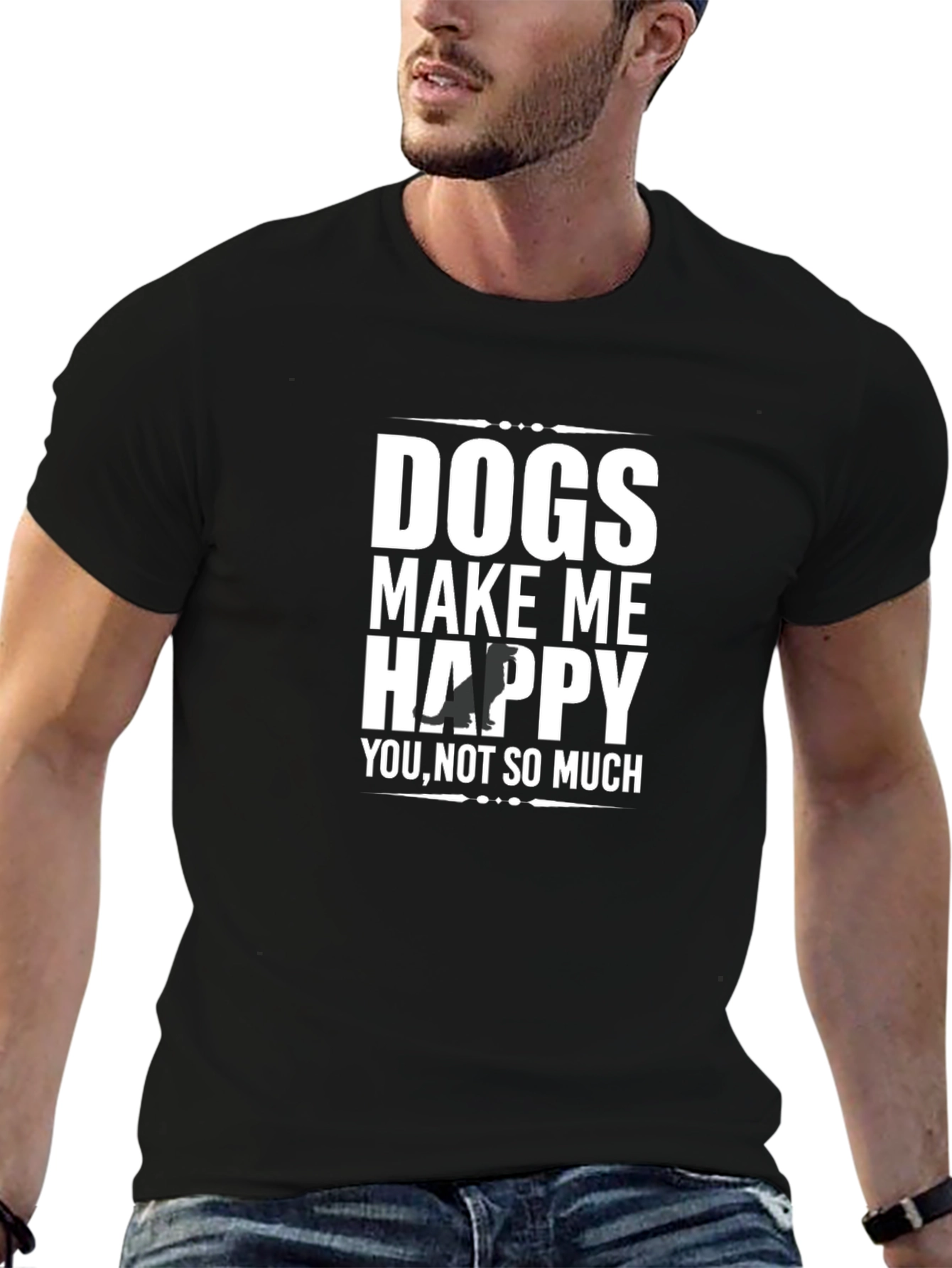 Dogs Make Me Happy Graphic Tee