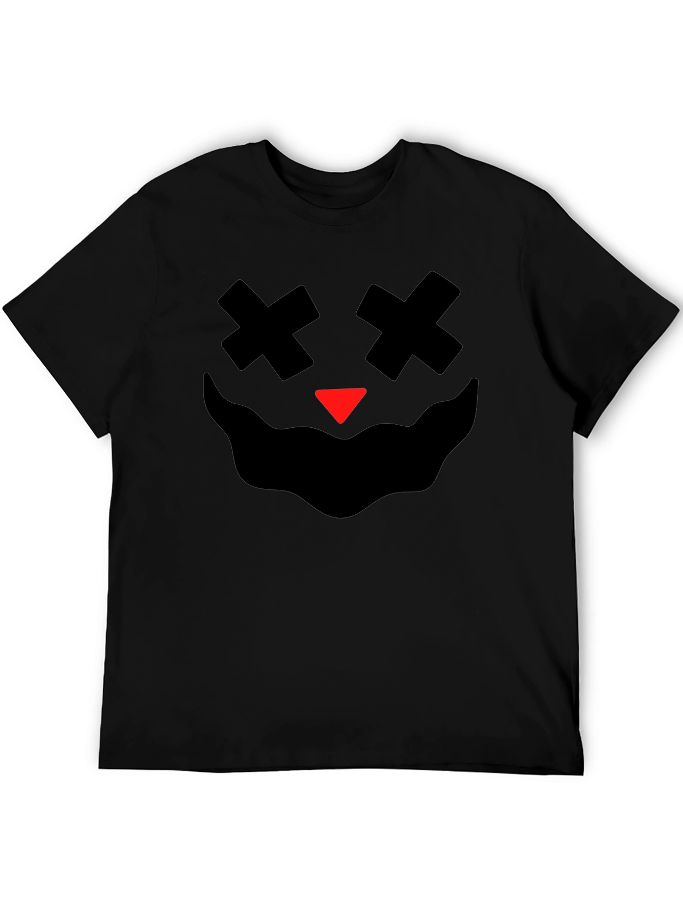 Spooky Face Graphic Tee - Black
