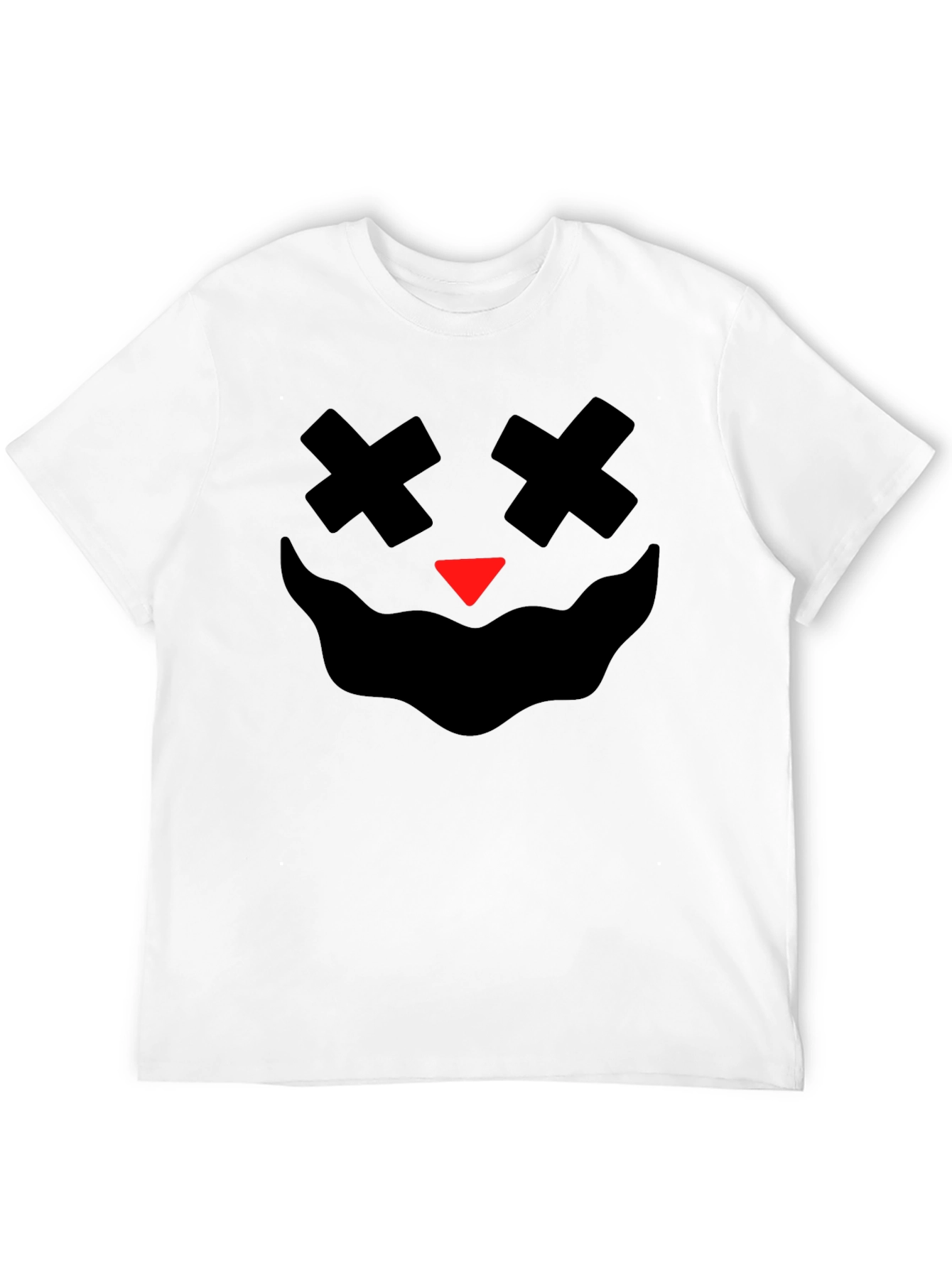 Spooky Face Graphic Tee - Black