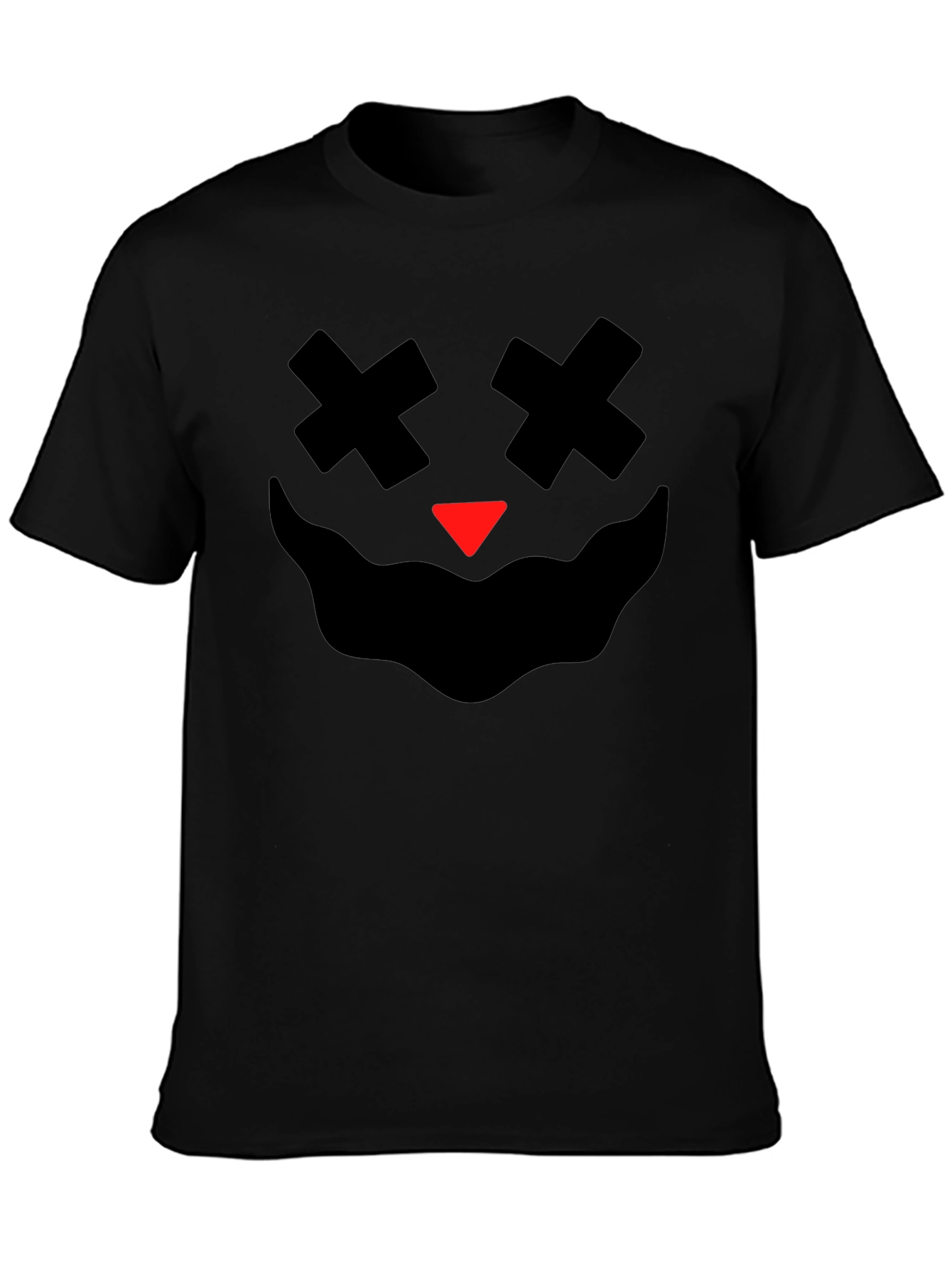 Spooky Face Graphic Tee - Black
