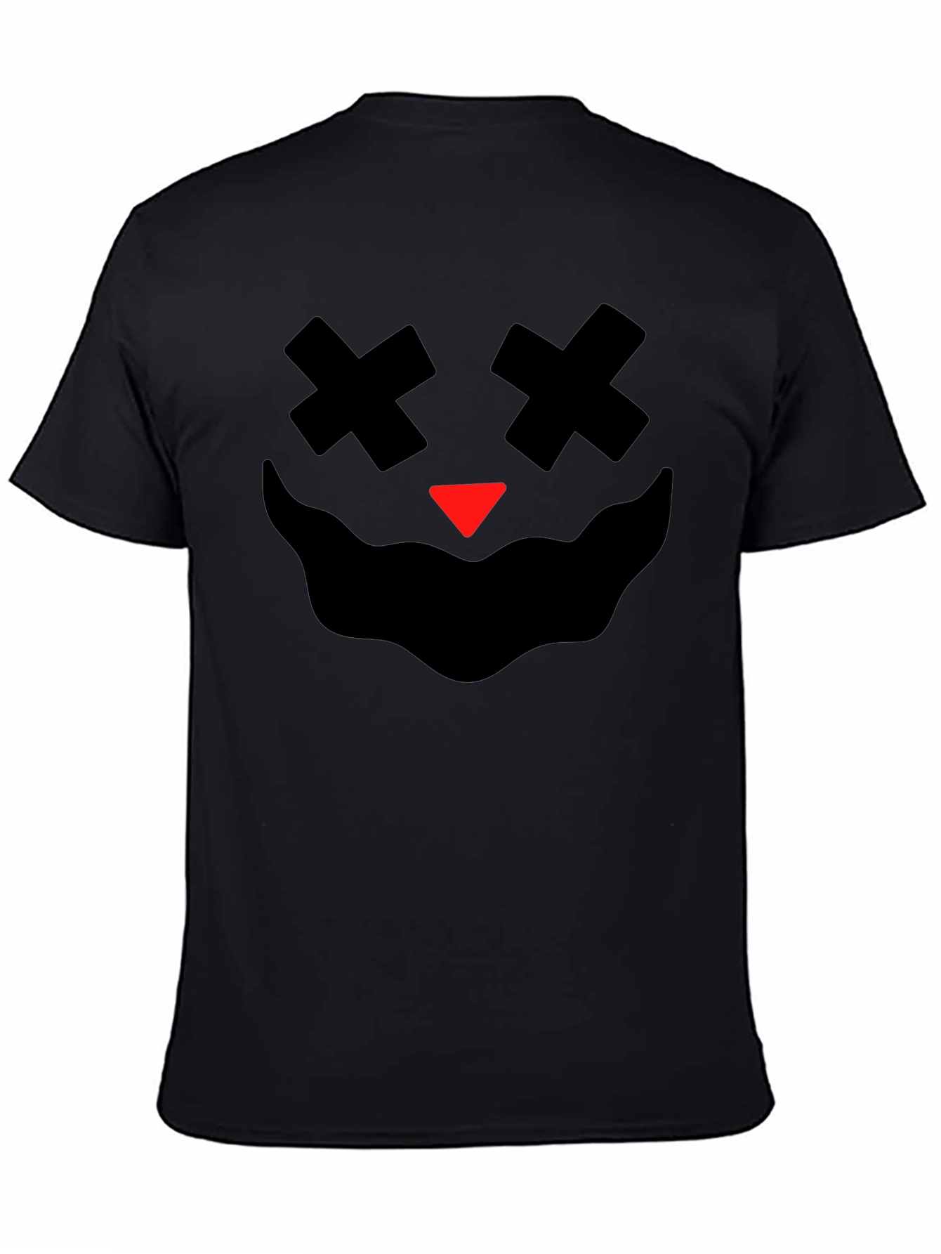 Spooky Face Graphic Tee - Black