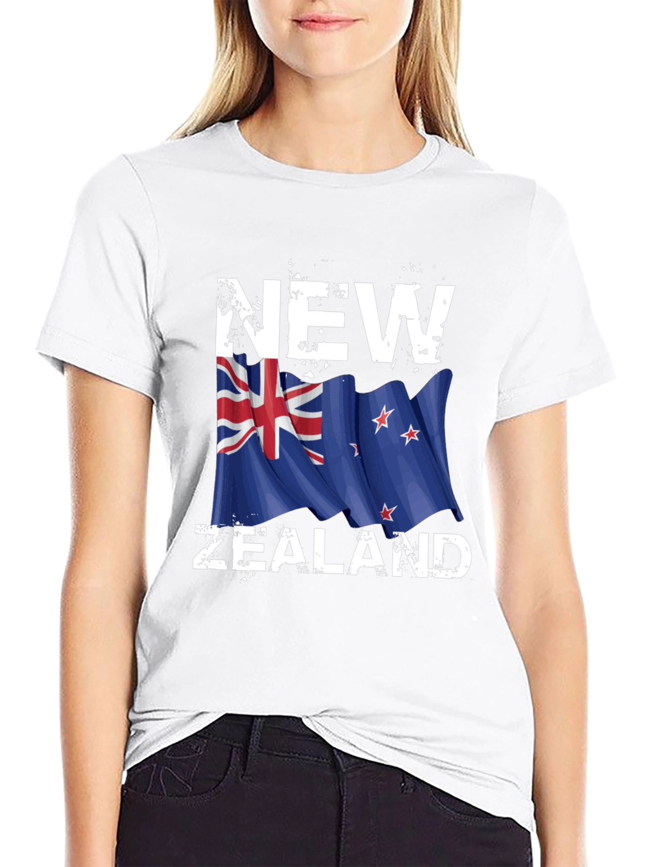 New Zealand Flag Graphic Print T-Shirt
