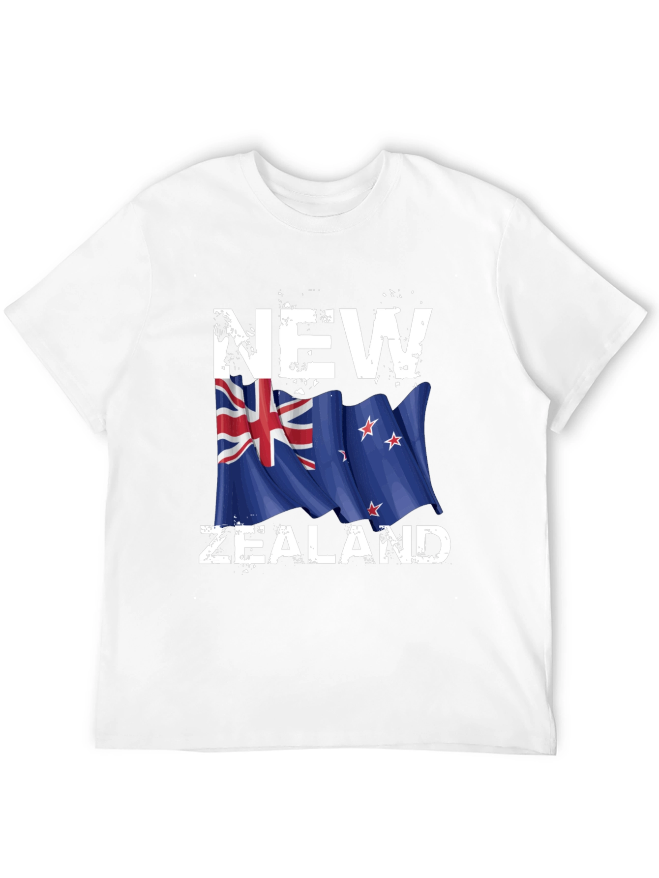 New Zealand Flag Graphic Print T-Shirt