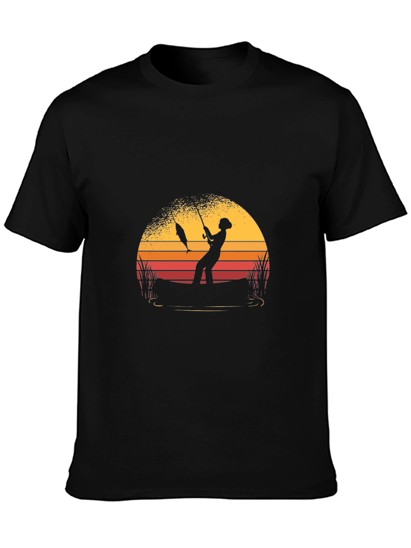 Fishing Silhouette Graphic Tee