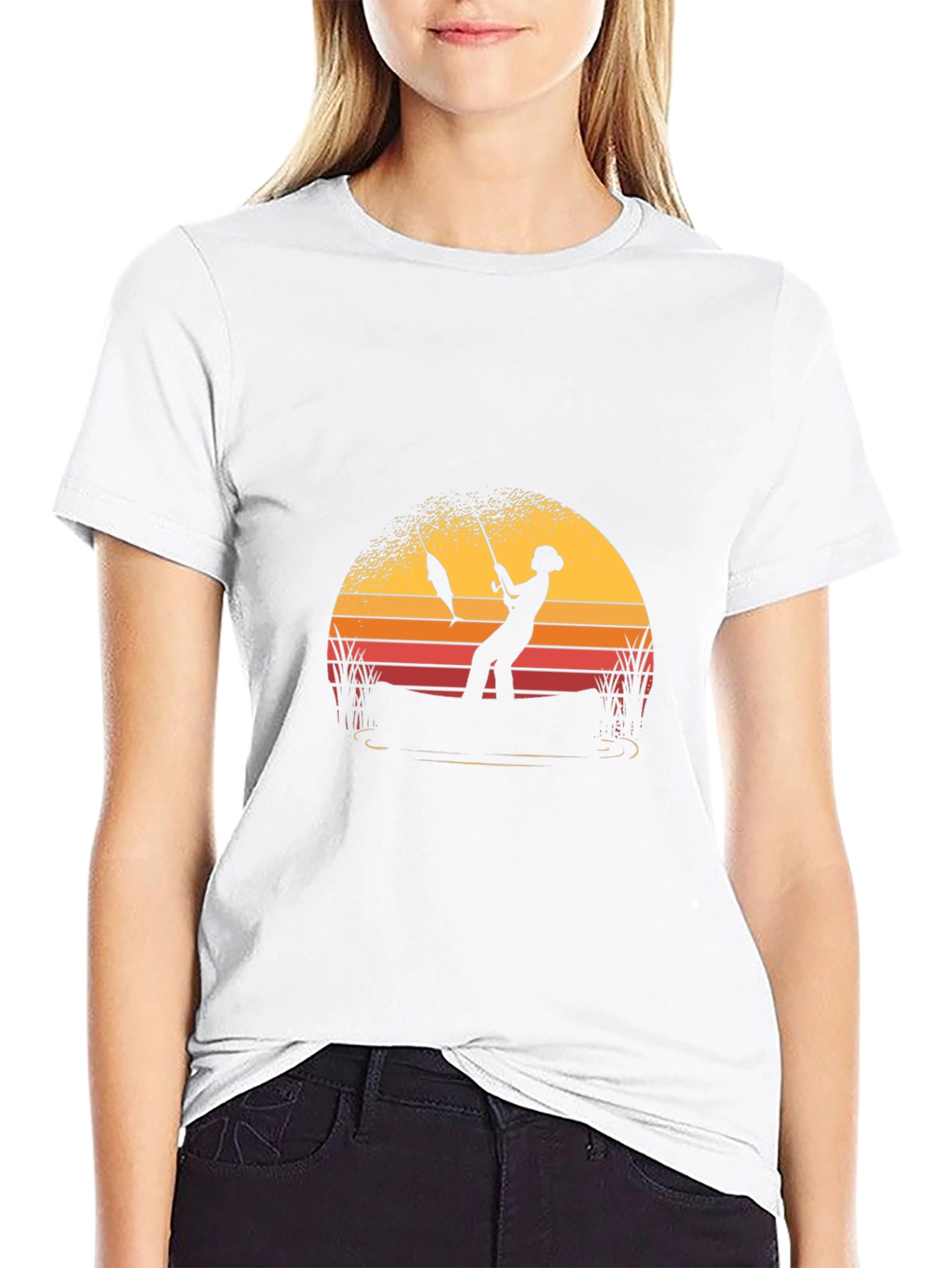 Fishing Silhouette Graphic Tee