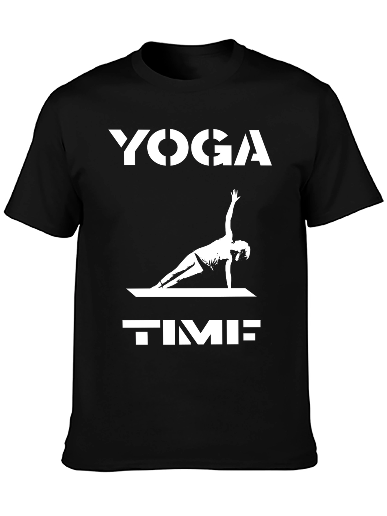 Yoga Time T-Shirt Black Cotton Tee