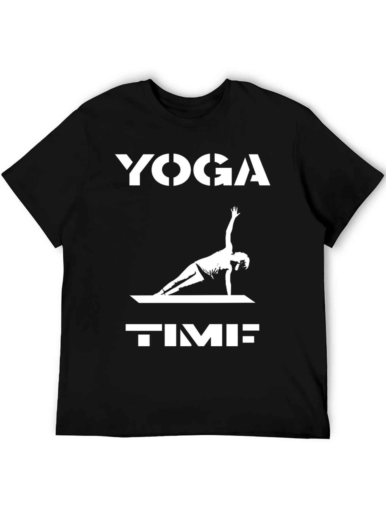 Yoga Time T-Shirt Black Cotton Tee