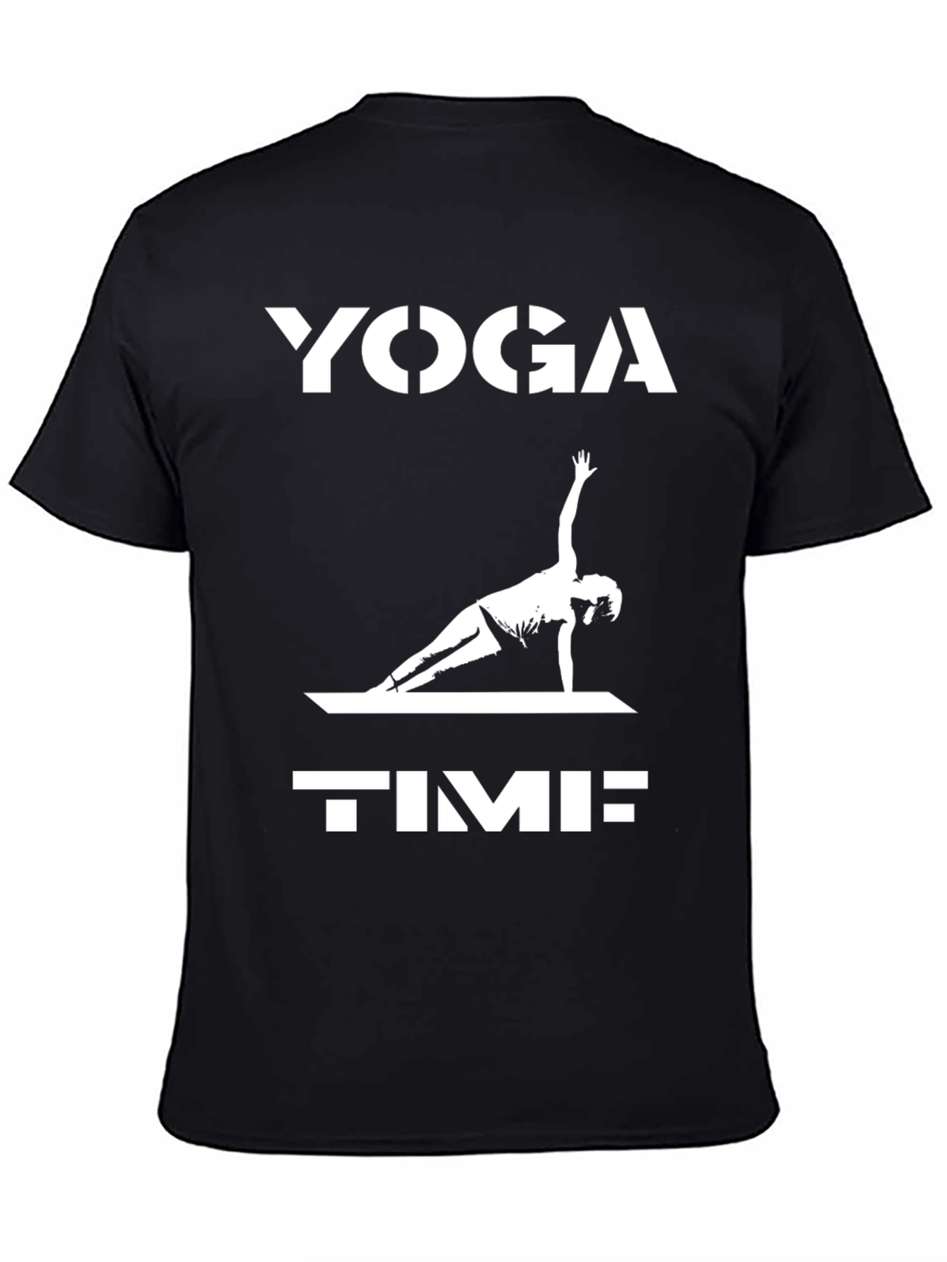 Yoga Time T-Shirt Black Cotton Tee
