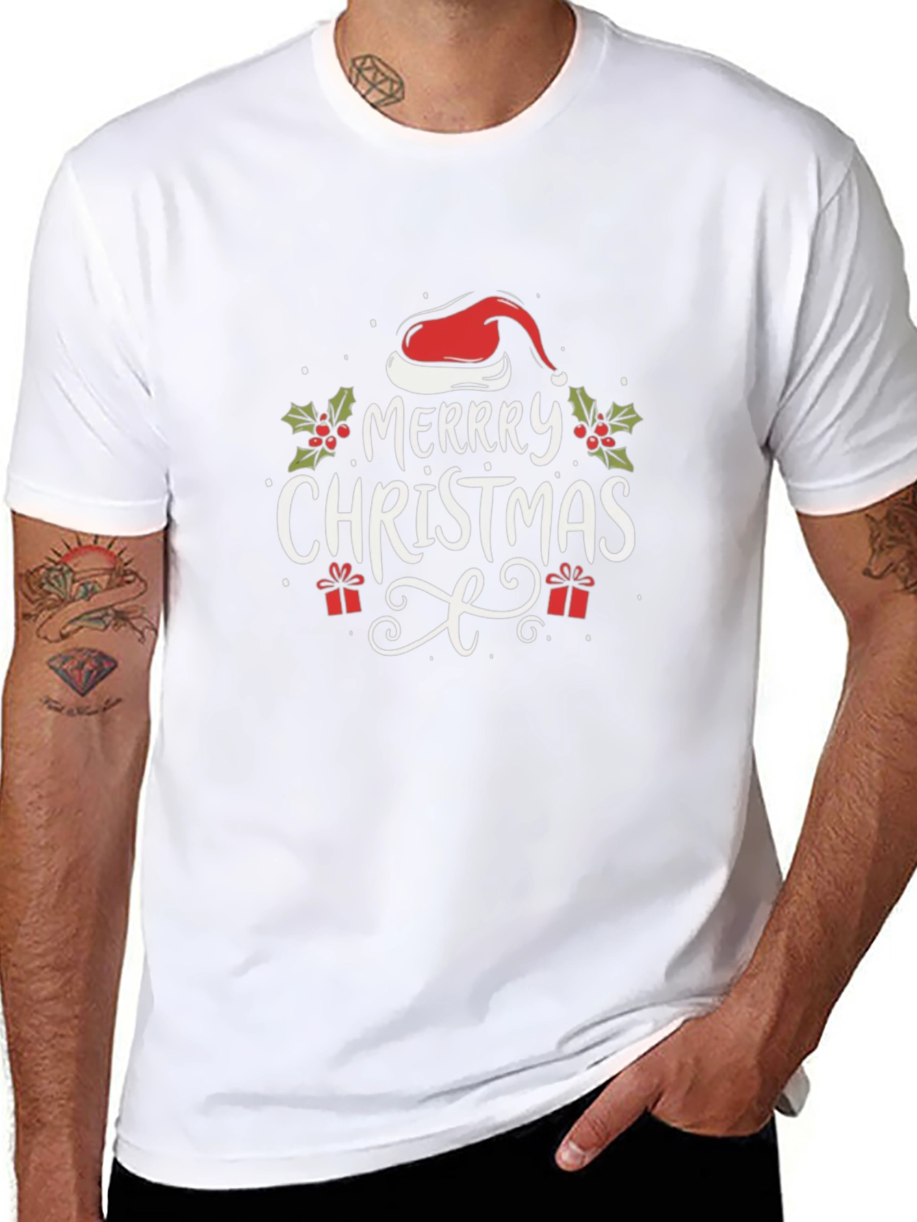 Festive Merry Christmas Graphic T-Shirt