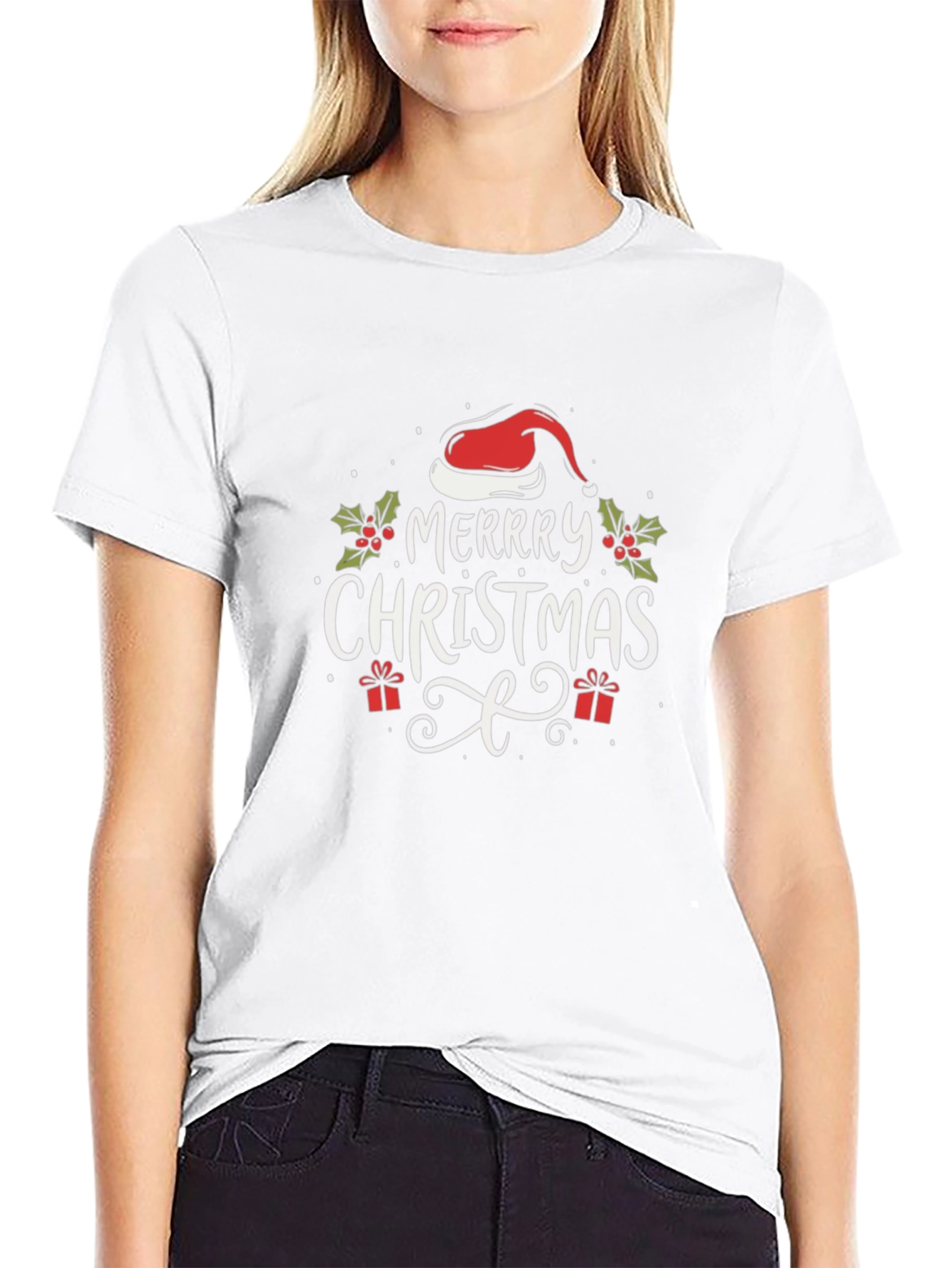 Festive Merry Christmas Graphic T-Shirt