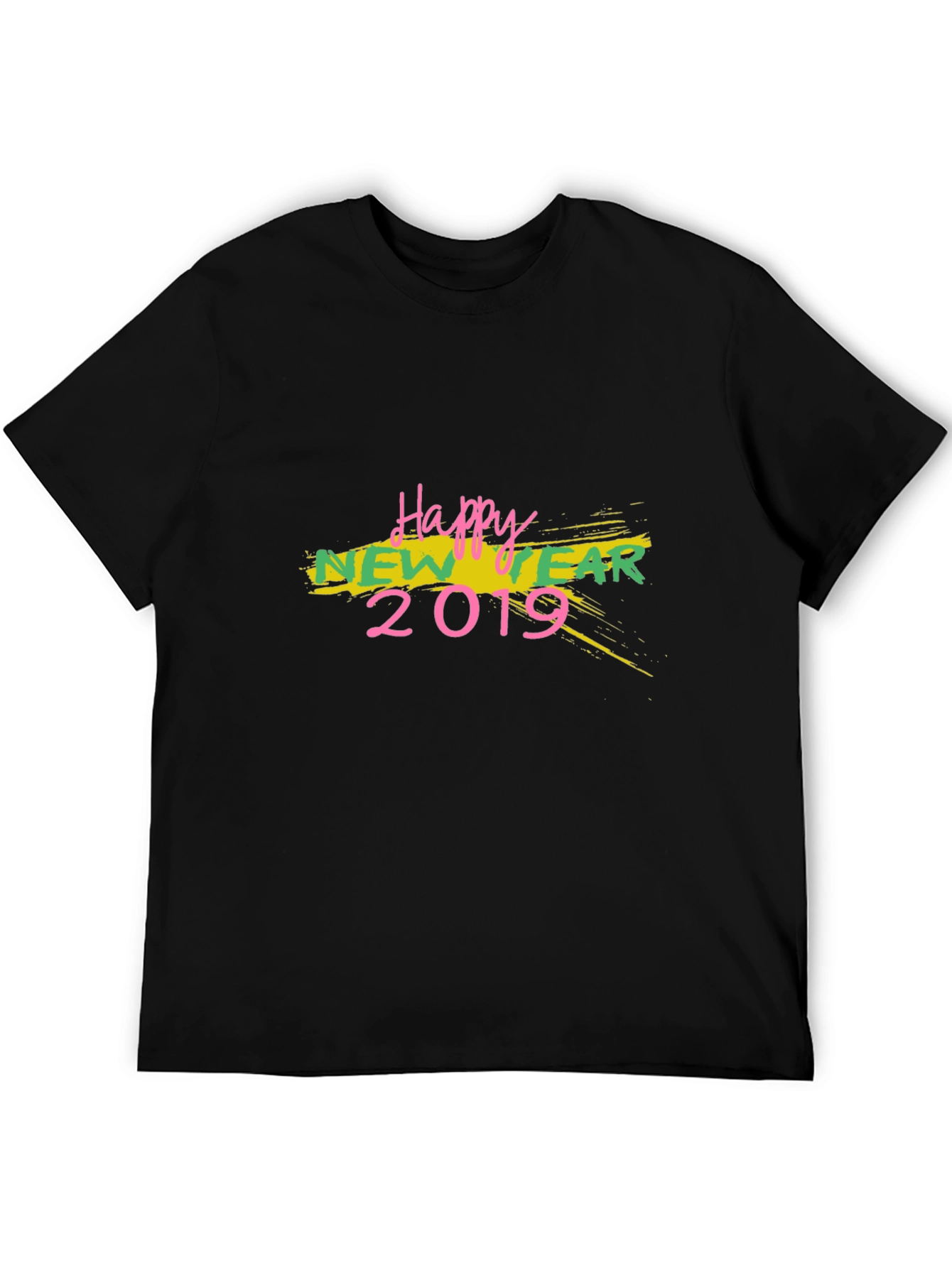 Happy New Year 2019 Black T-Shirt