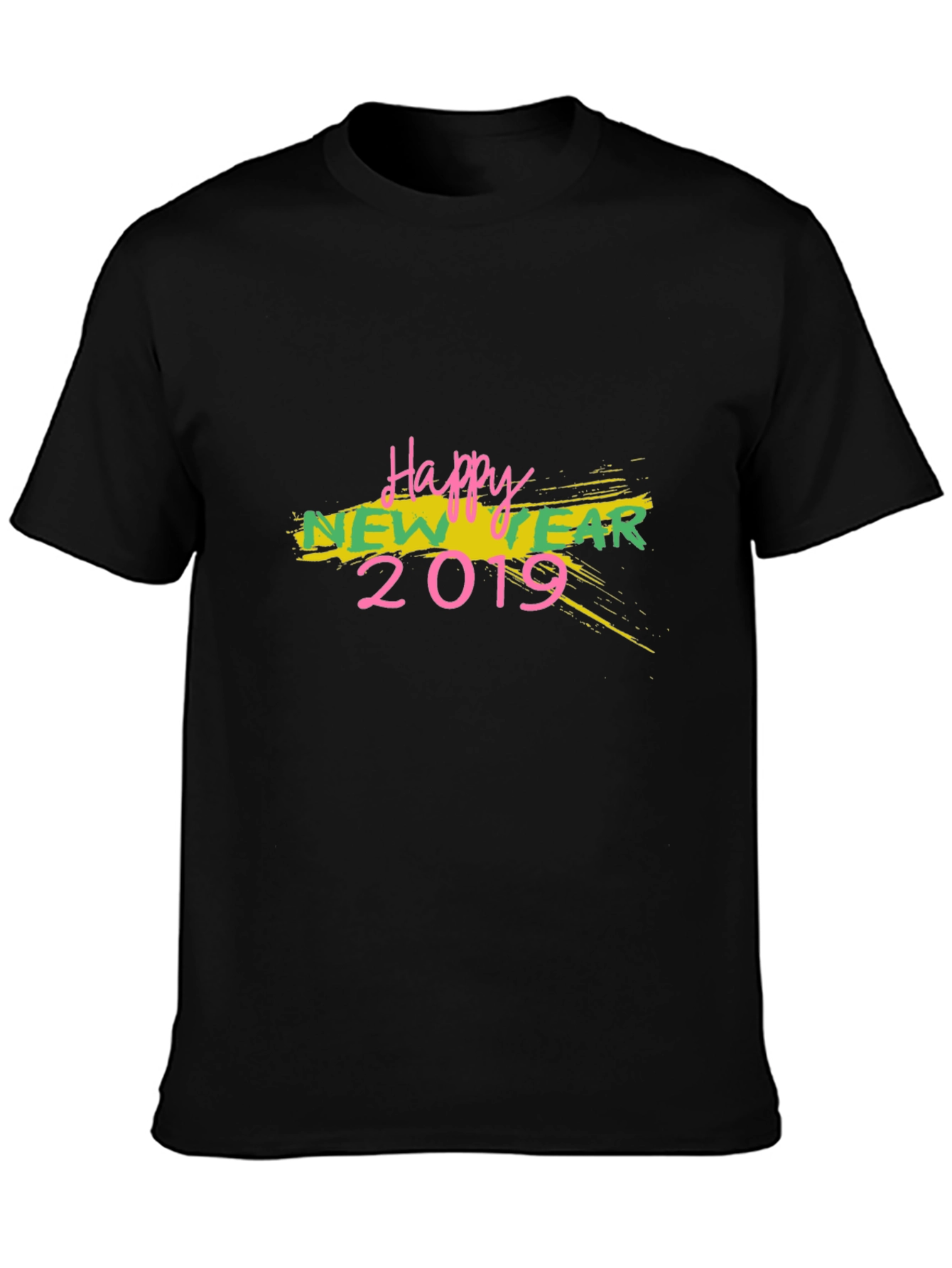 Happy New Year 2019 Black T-Shirt
