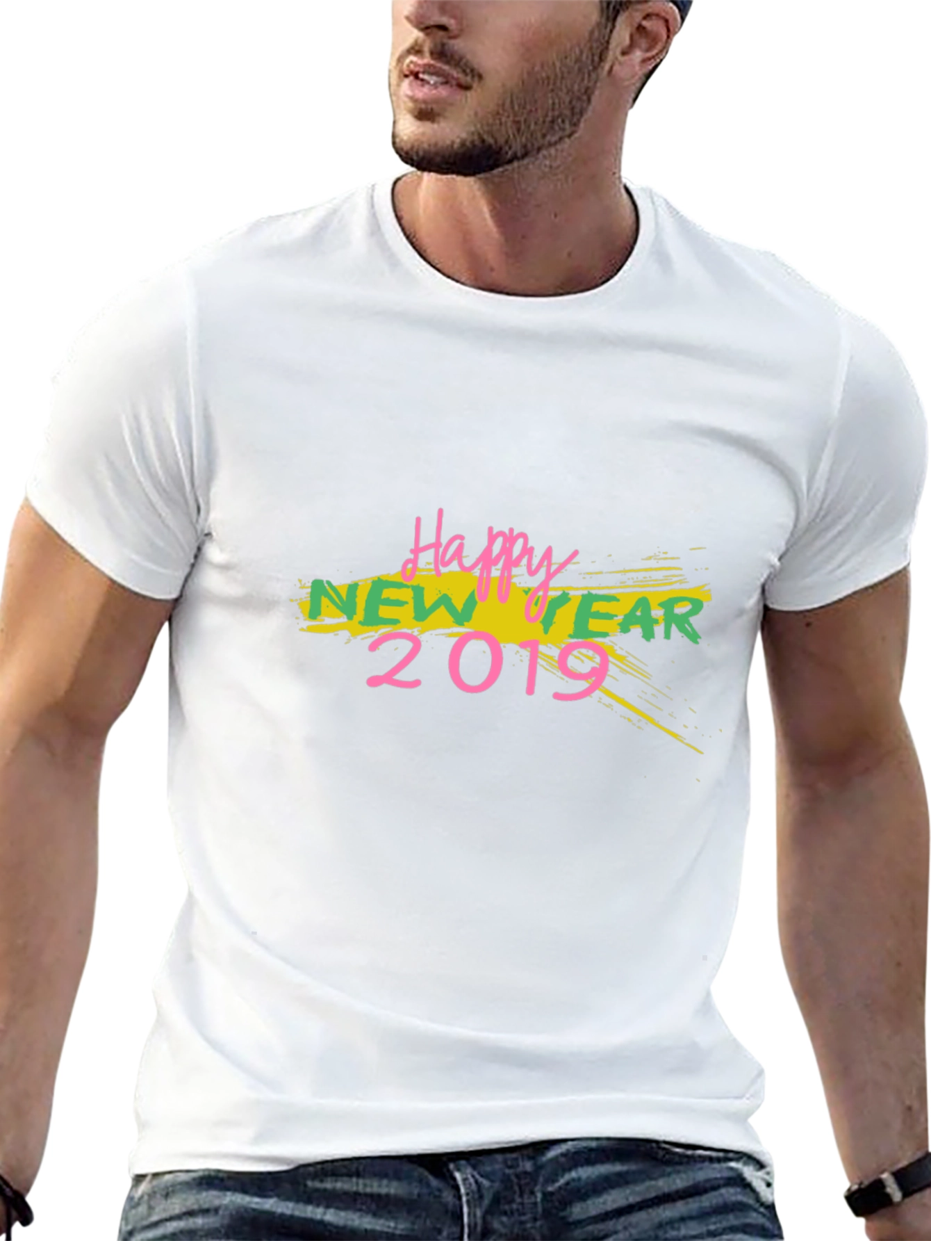 Happy New Year 2019 Black T-Shirt