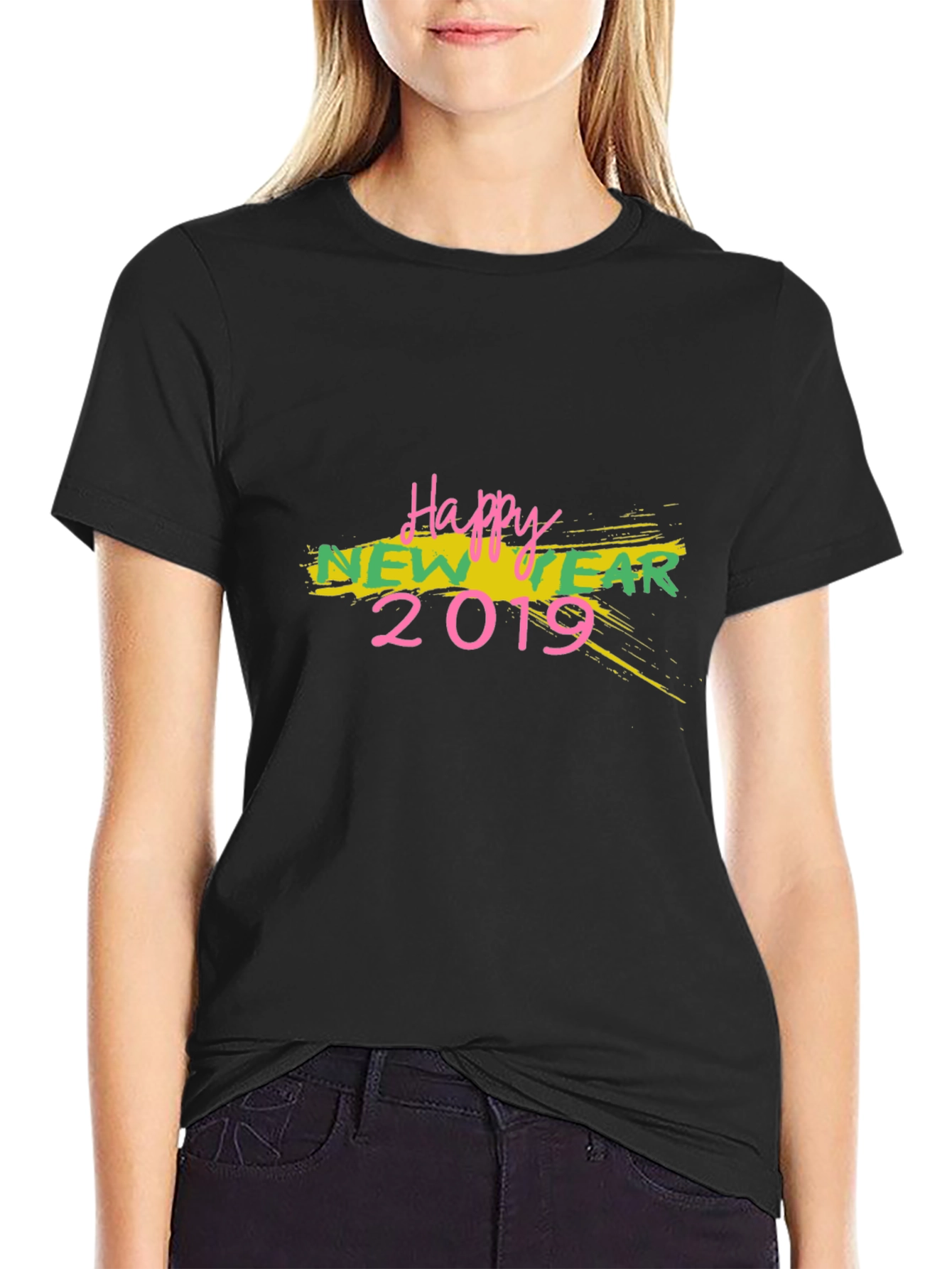 Happy New Year 2019 Black T-Shirt