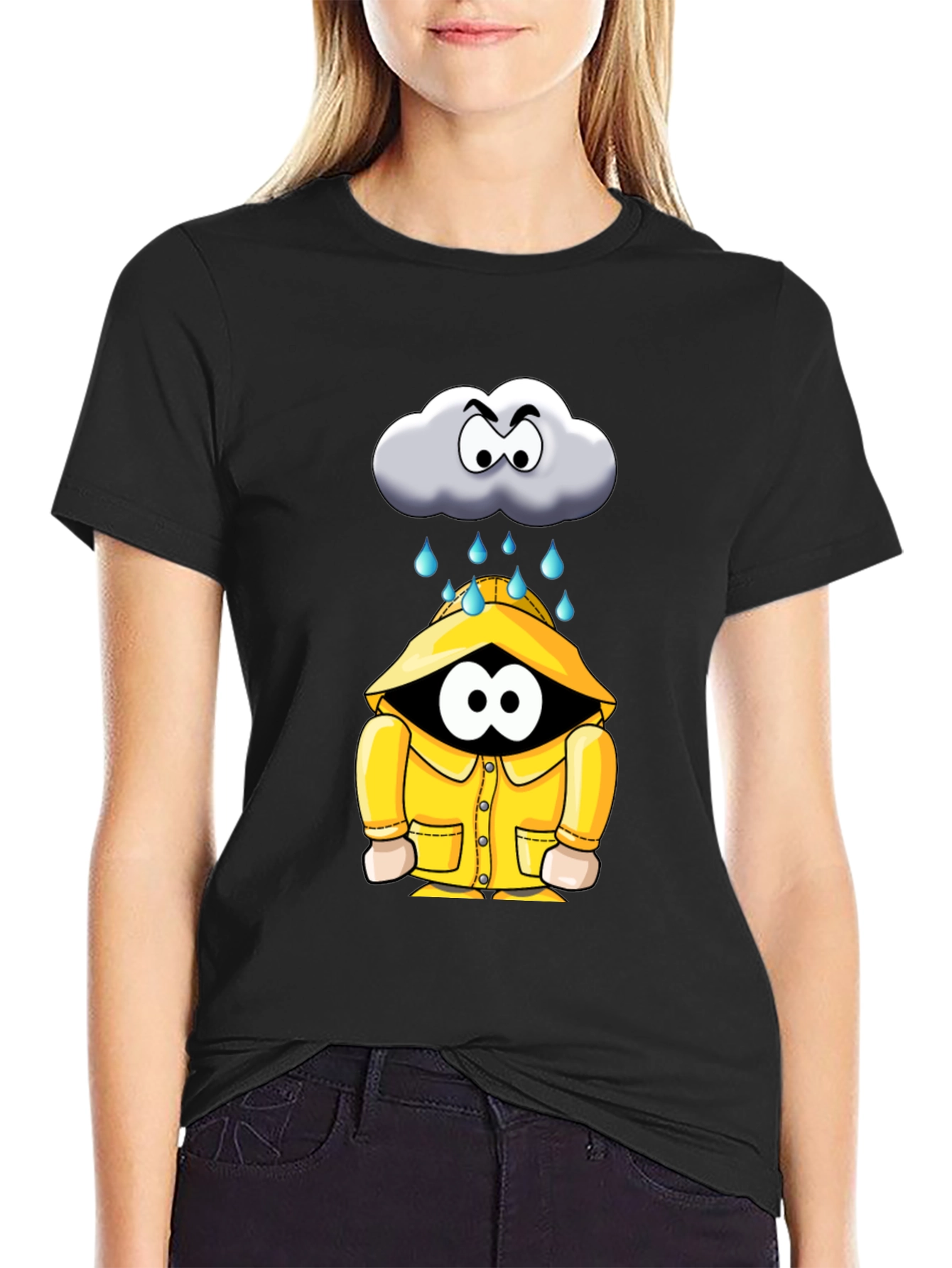 Rain Cloud Cartoon Graphic Tee