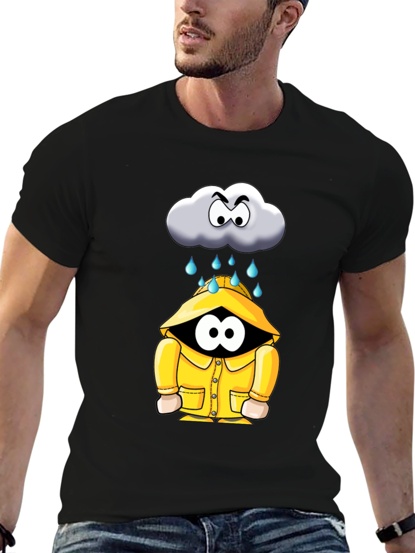 Rain Cloud Cartoon Graphic Tee