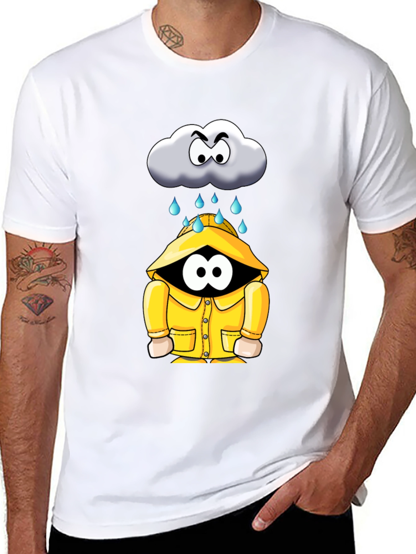 Rain Cloud Cartoon Graphic Tee