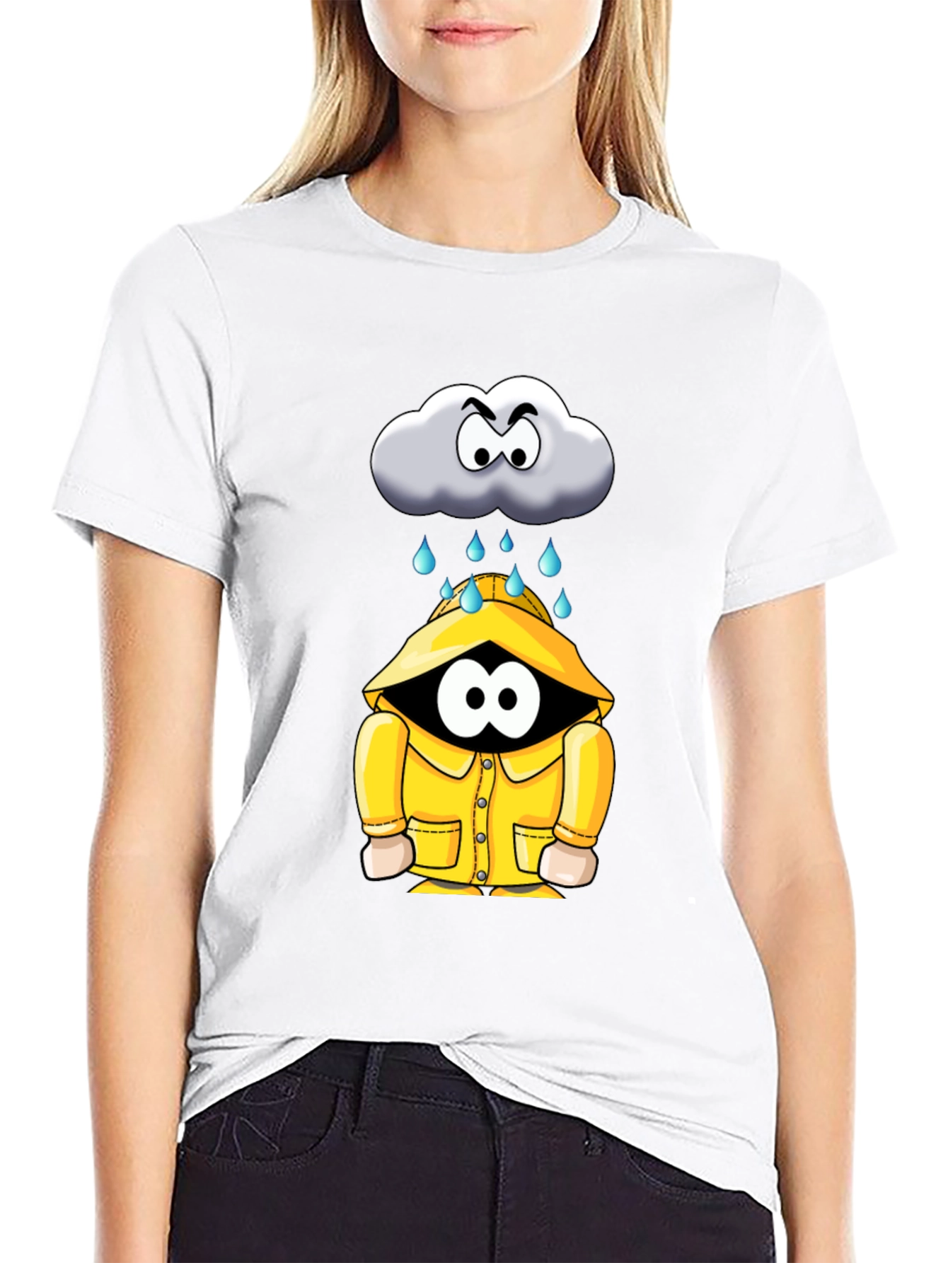 Rain Cloud Cartoon Graphic Tee