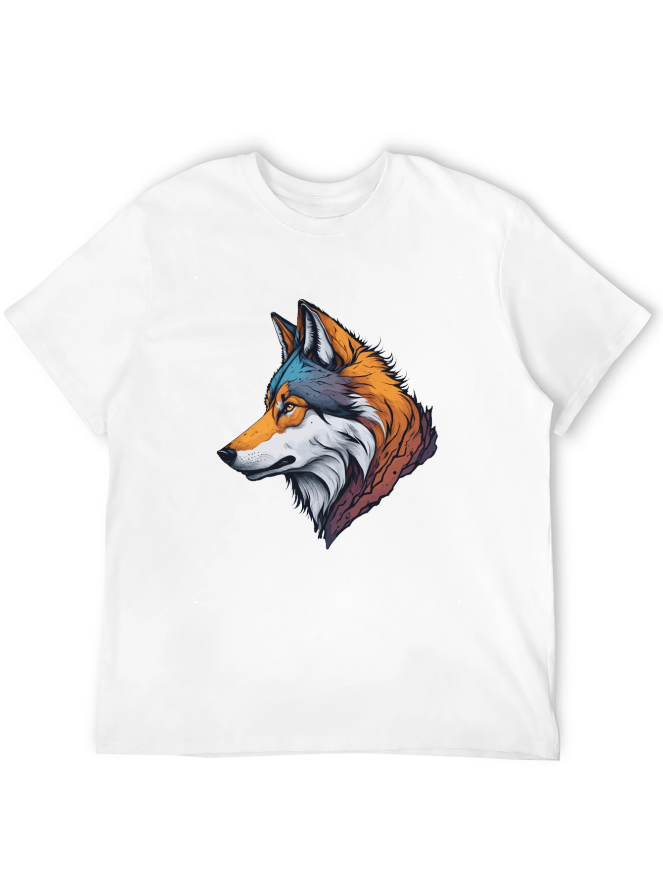Stylish Wolf Graphic Black T-Shirt