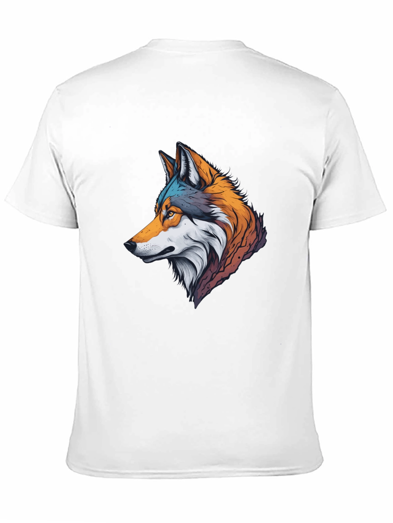 Stylish Wolf Graphic Black T-Shirt