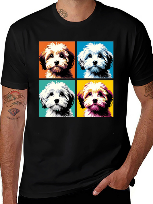 Pop Art Dog Lover T-Shirt Cute Pet Portrait Tee