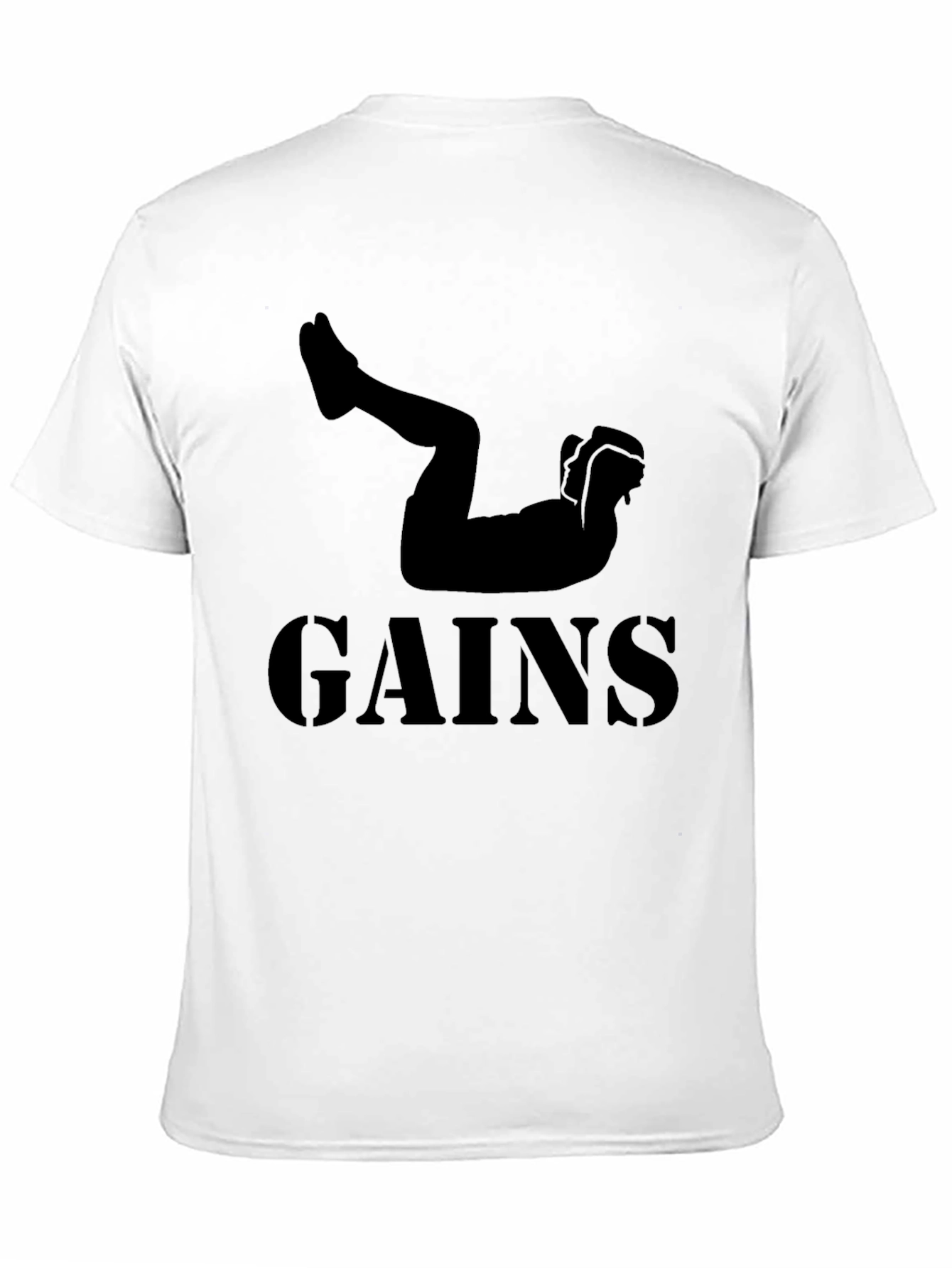 Gains Workout T-Shirt - Black Fitness Tee