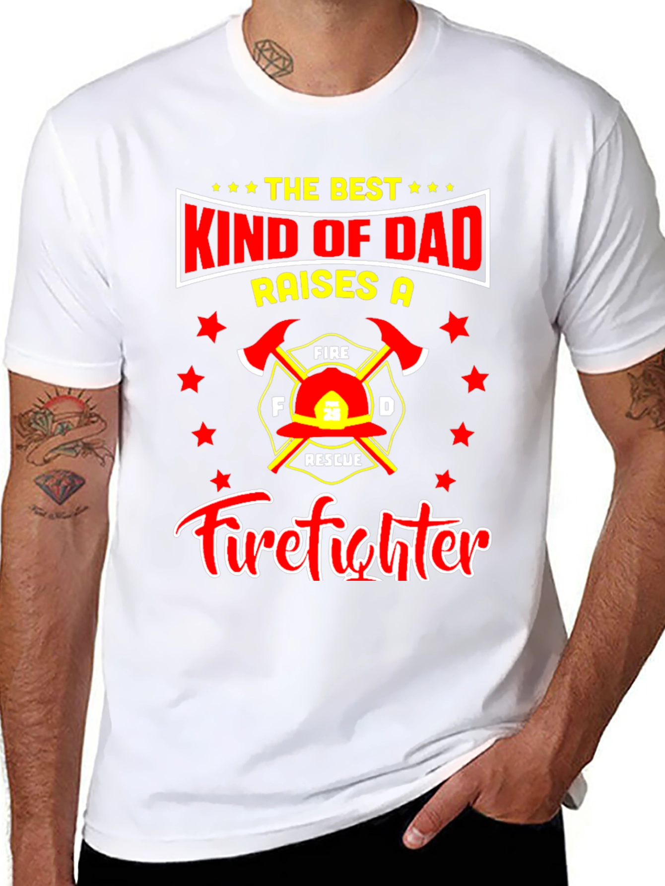 Firefighter Dad T-Shirt: Best Kind of Dad