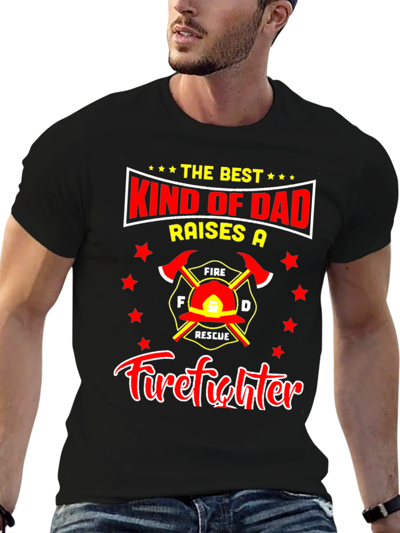 Firefighter Dad T-Shirt: Best Kind of Dad