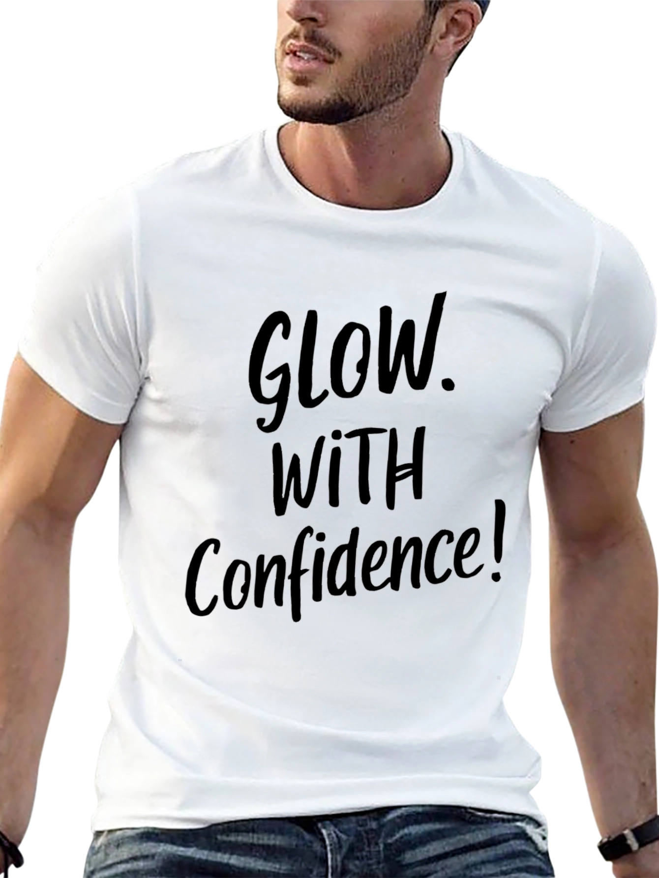 Glow With Confidence Black T-Shirt