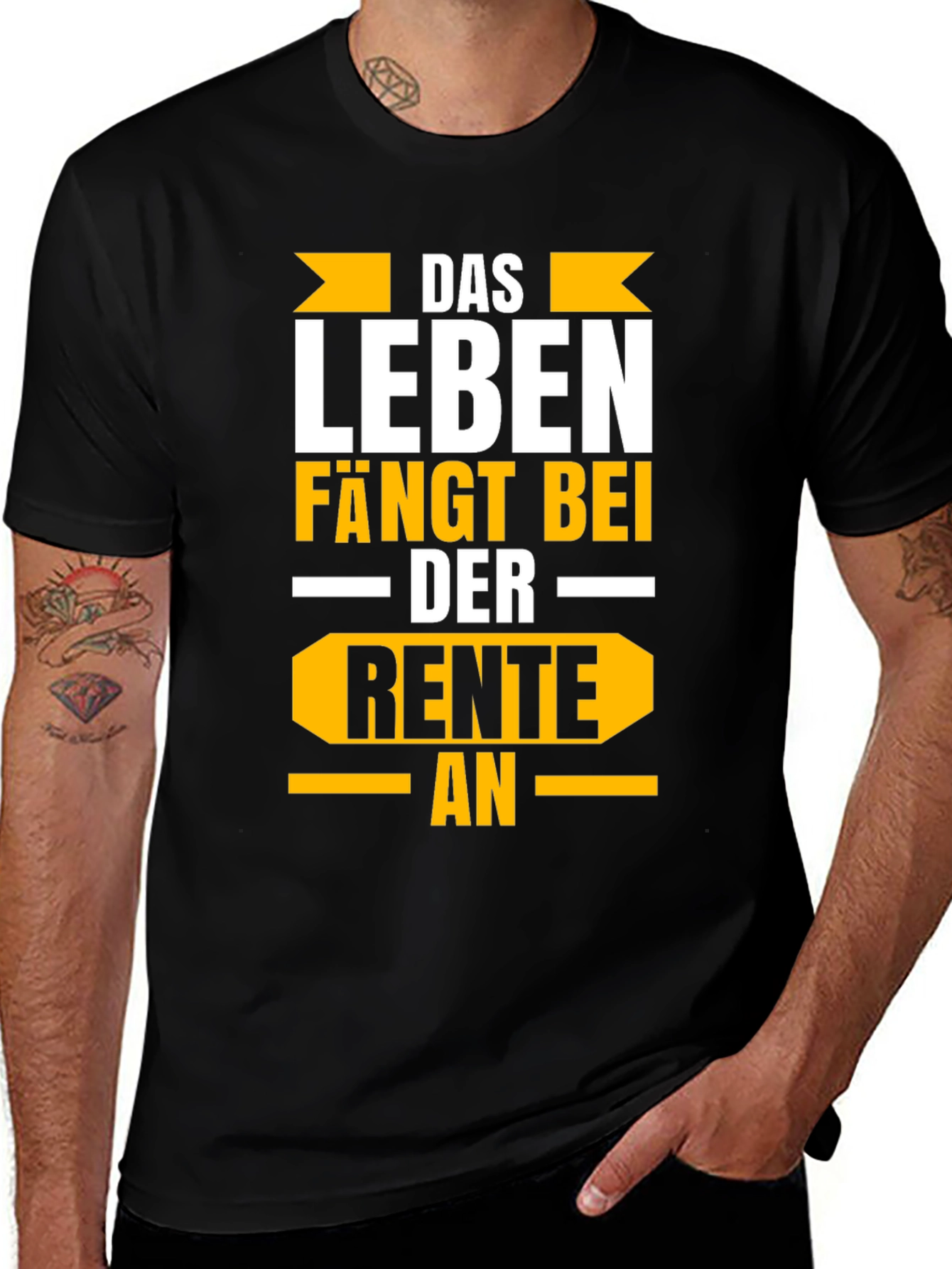 Life Begins at Retirement Black Graphic Tee