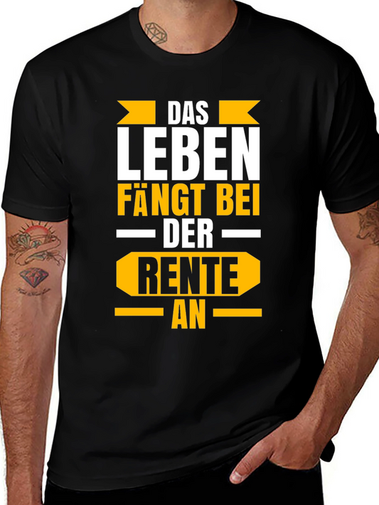 Life Begins at Retirement Black Graphic Tee