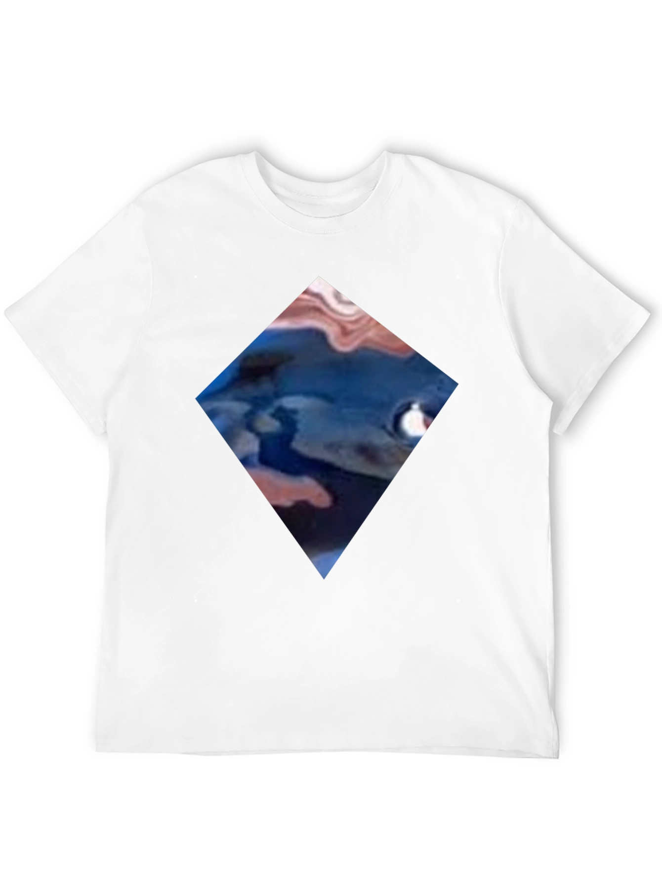 Abstract Diamond Graphic Black T-Shirt