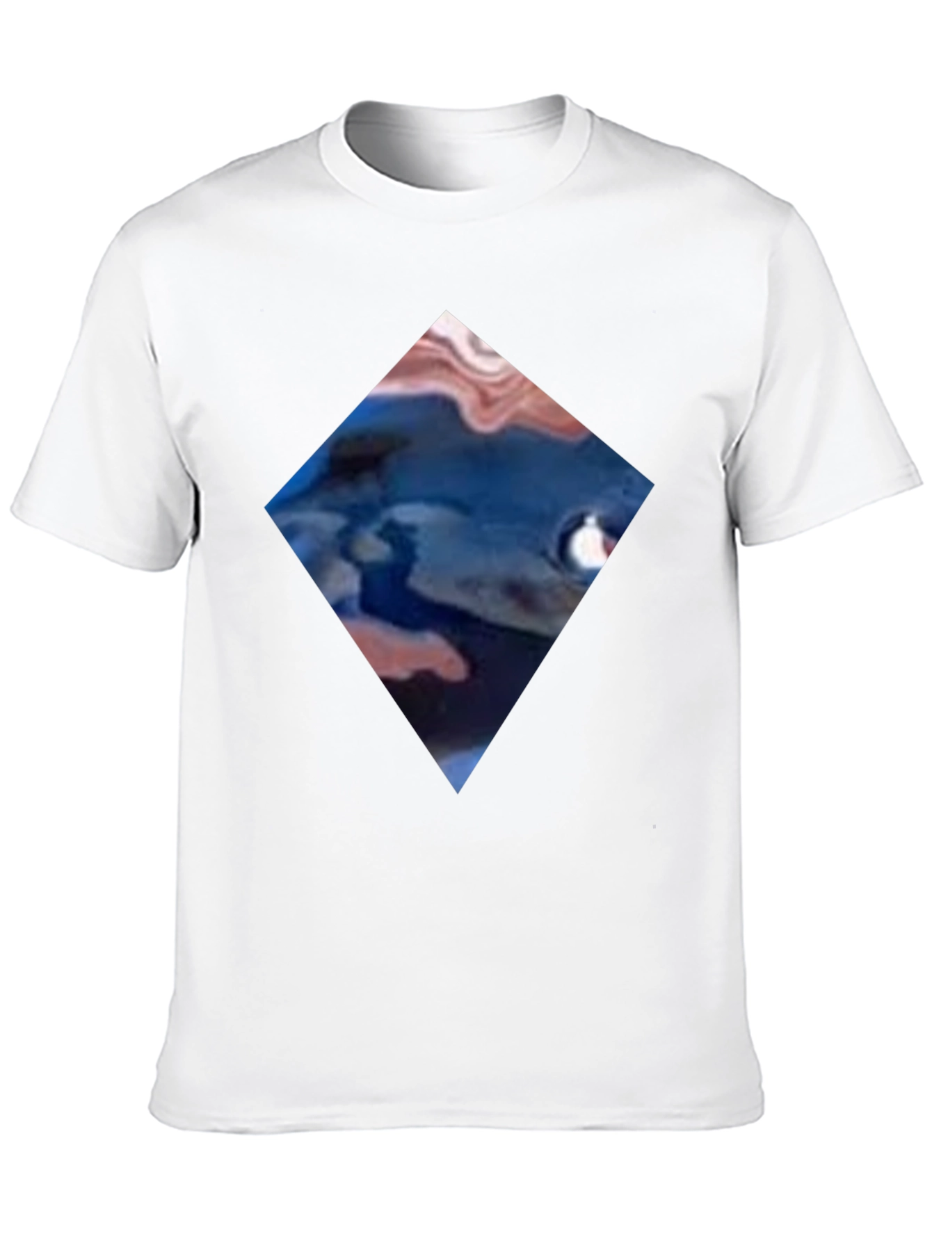 Abstract Diamond Graphic Black T-Shirt